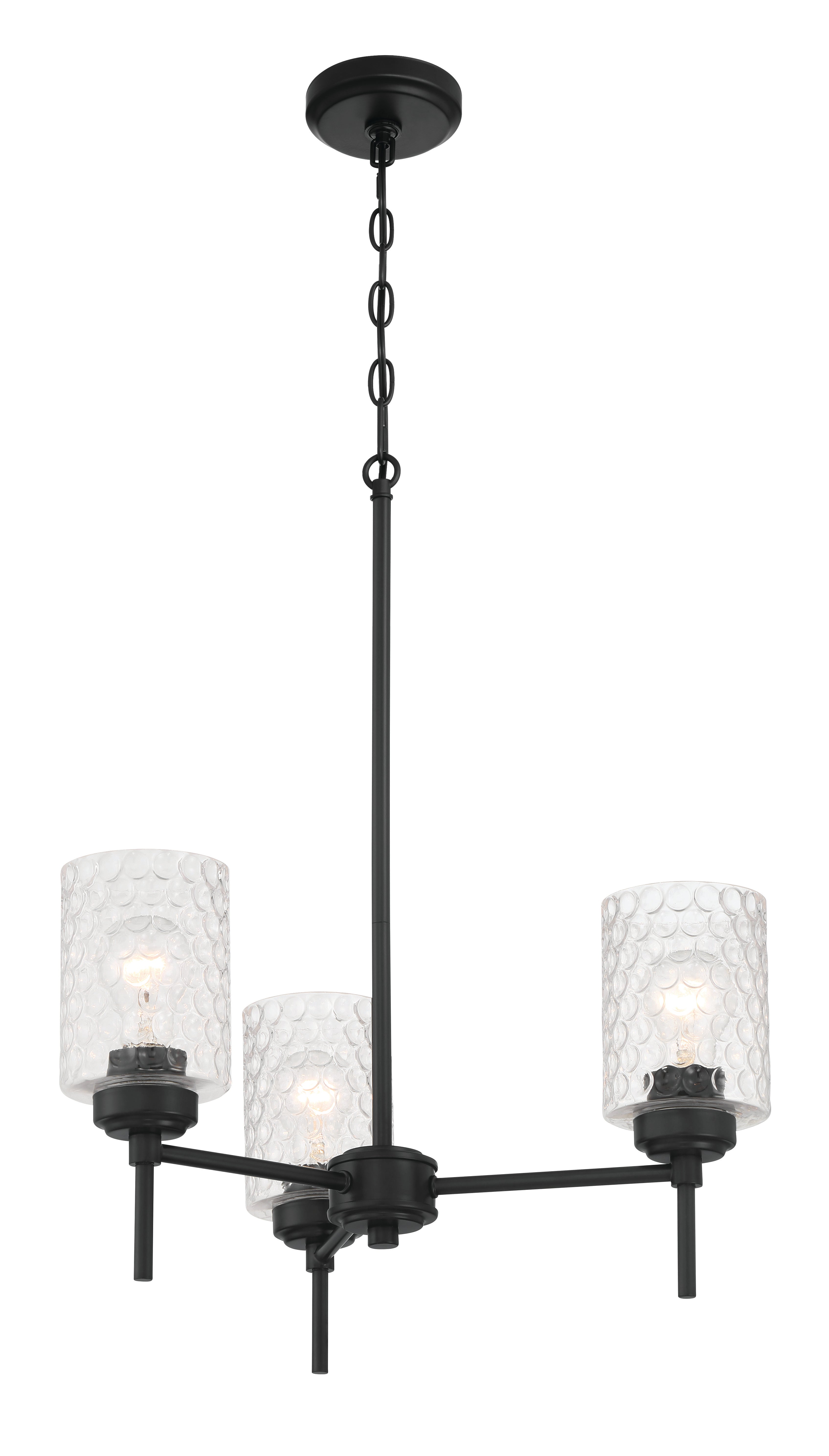 flat black chandeliers