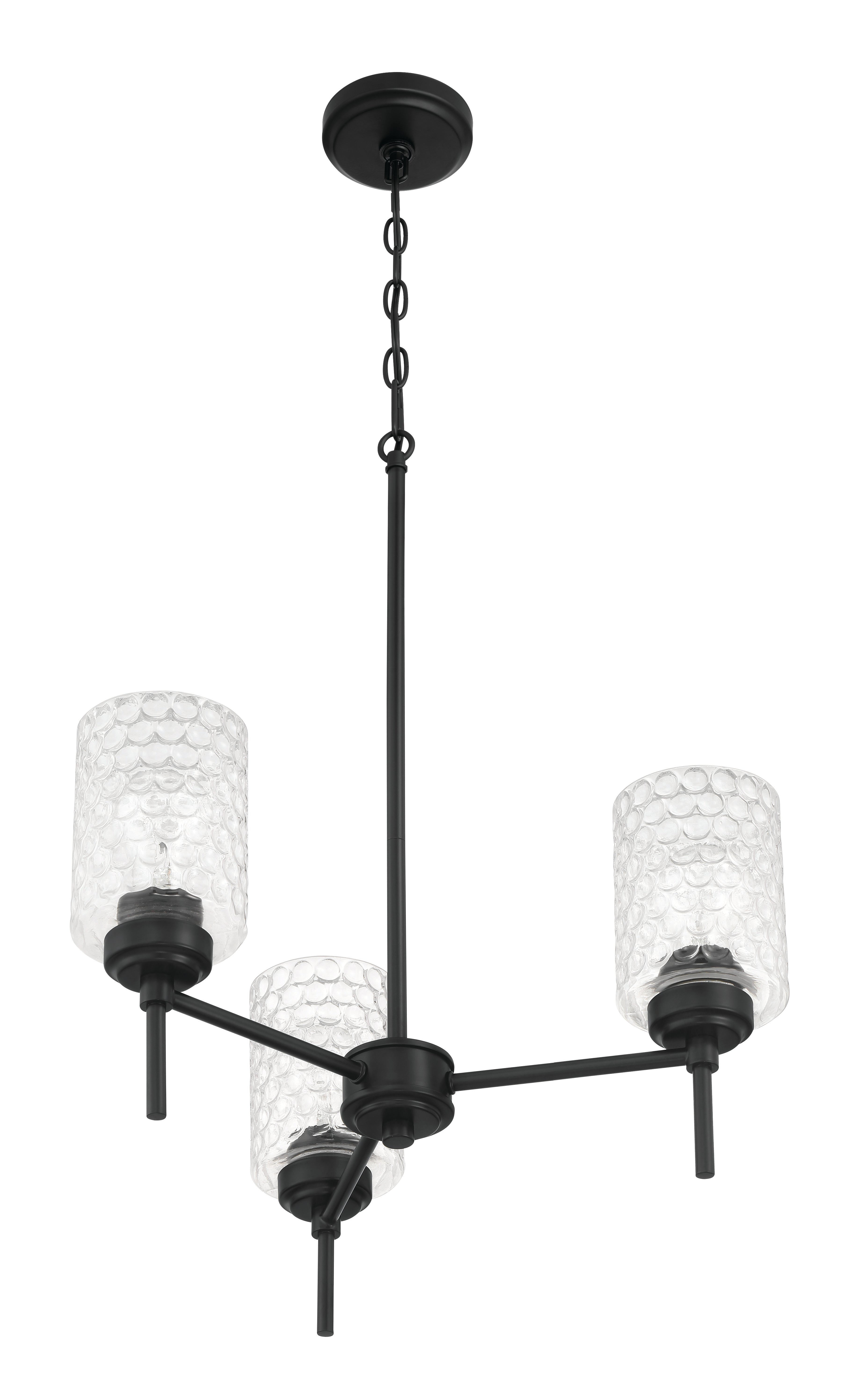 flat black chandeliers