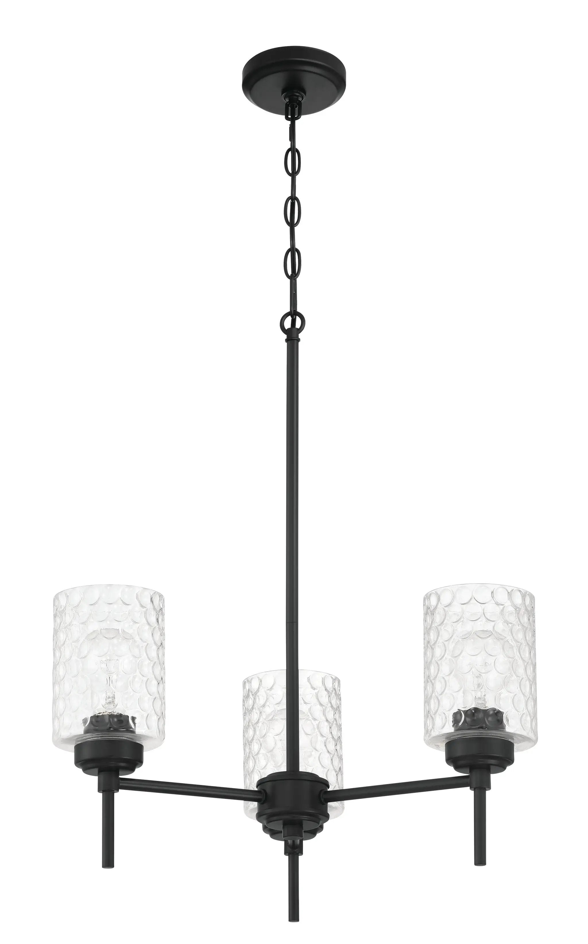 flat black chandeliers