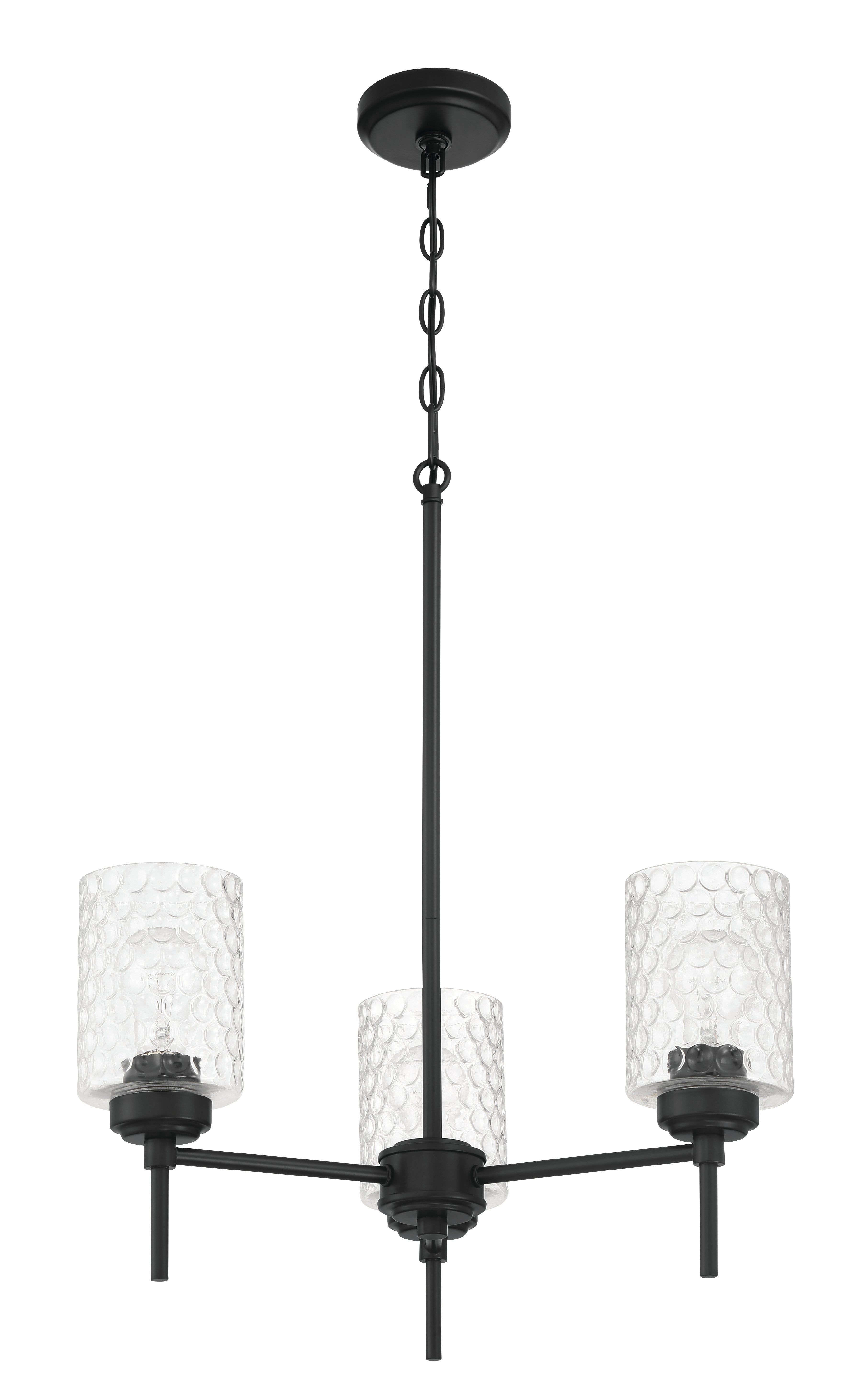 flat black chandeliers