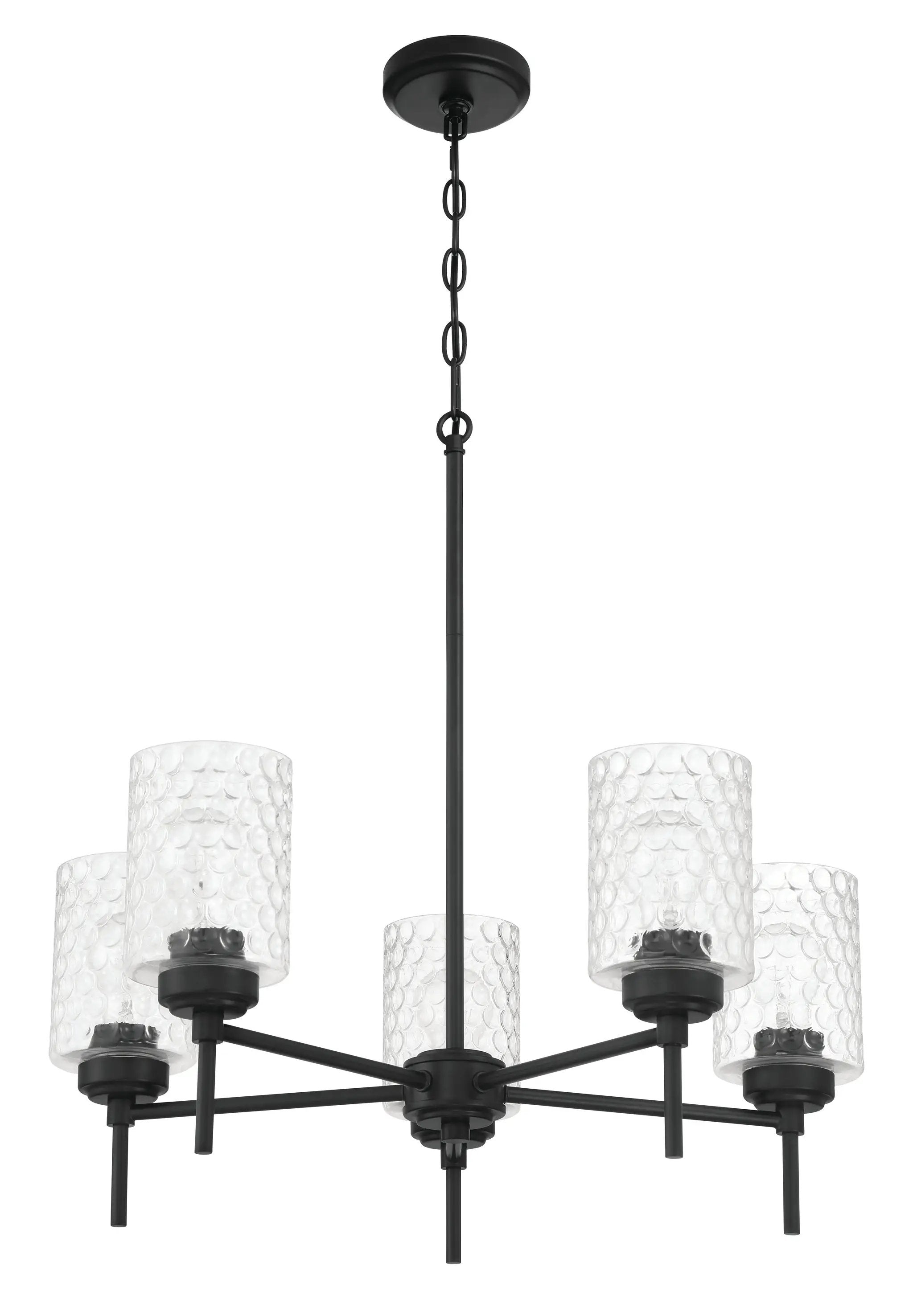 flat black chandeliers