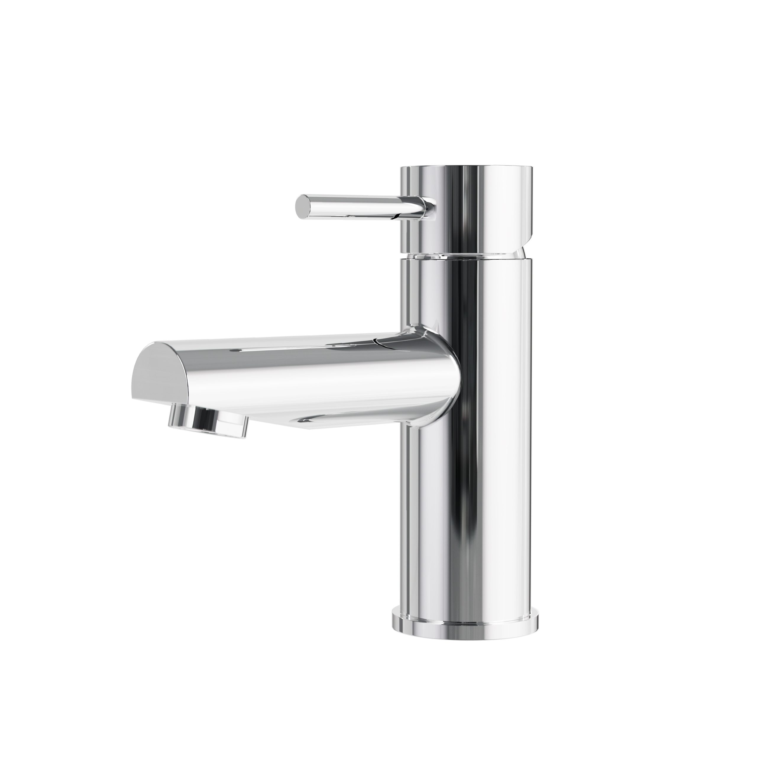 polished chrome bathroom faucet