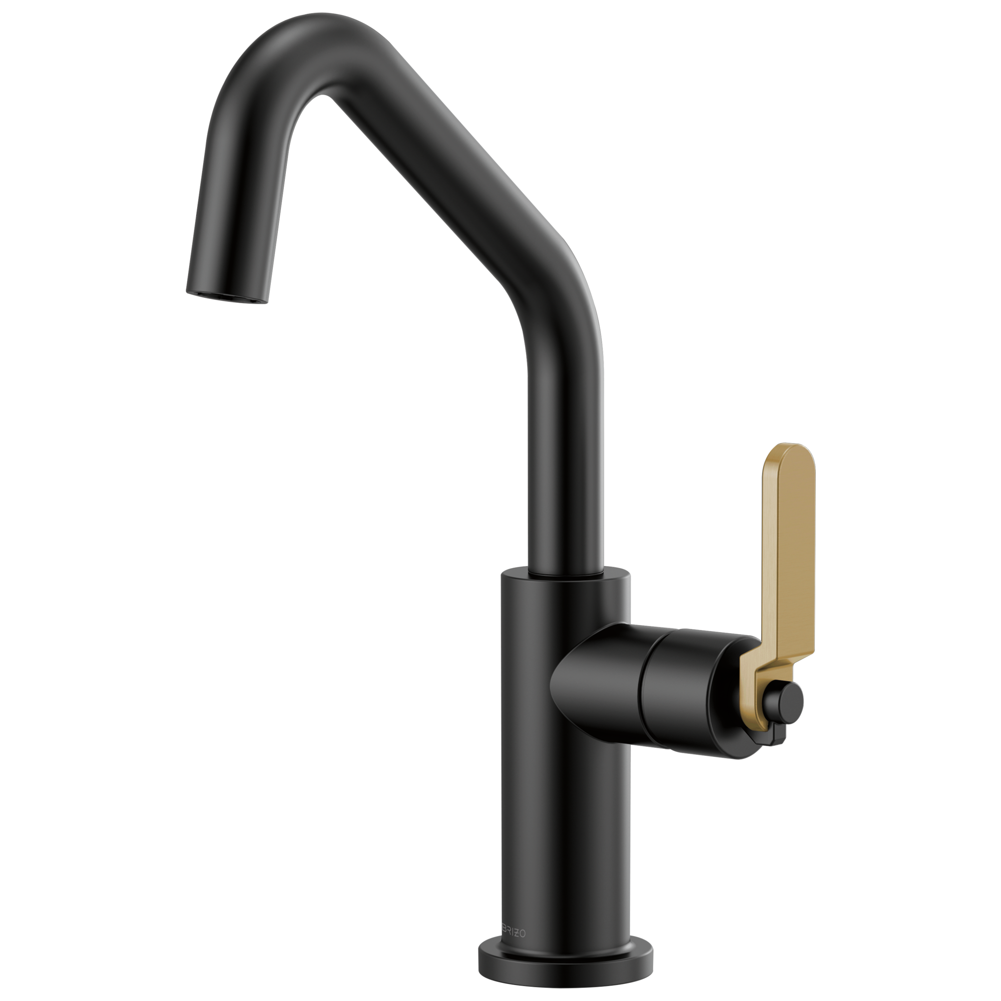 matte black / luxe gold bar faucet