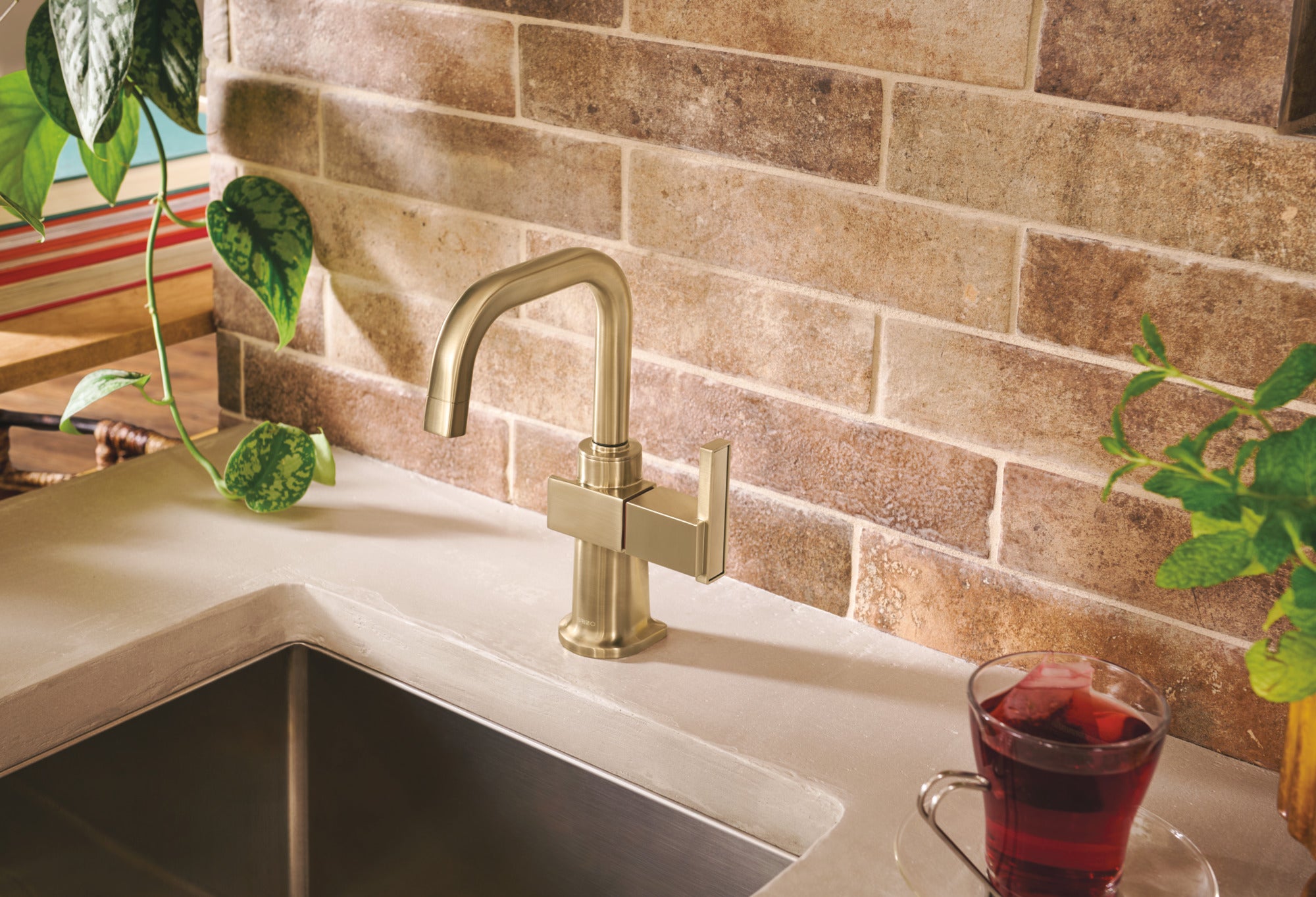 luxe gold kitchen faucet
