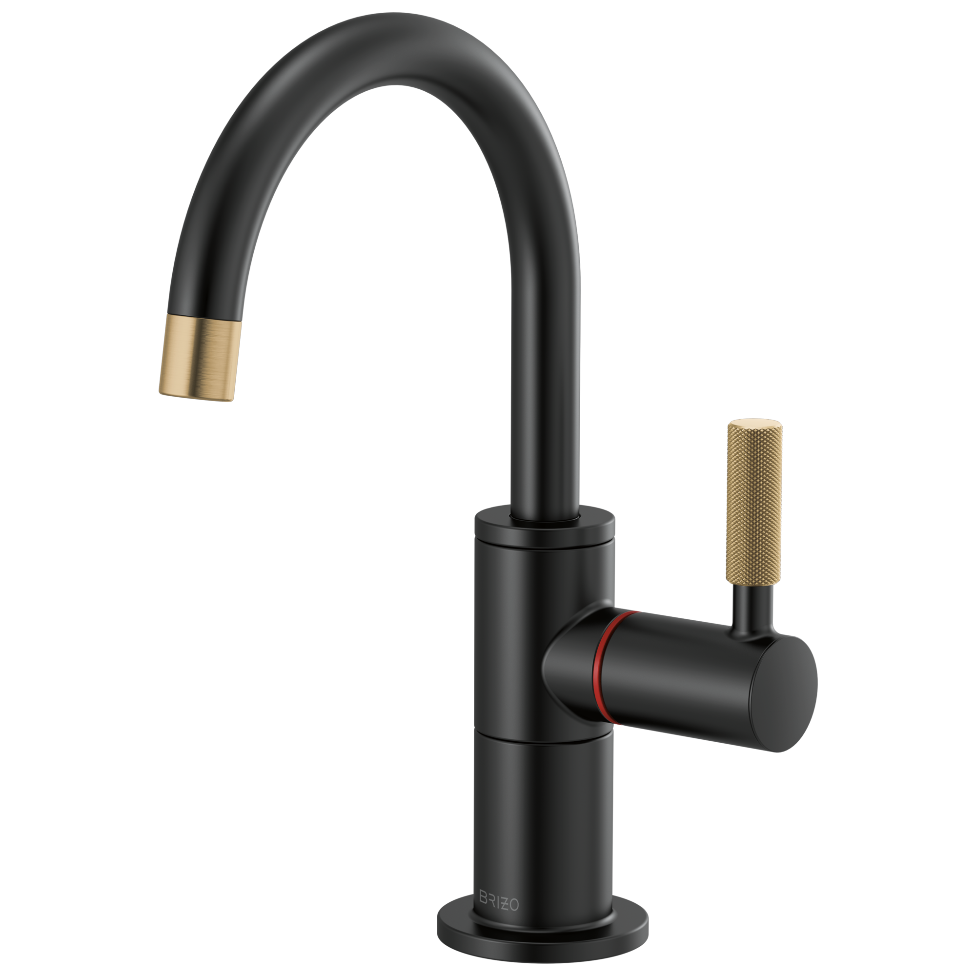 matte black / luxe gold hot faucet