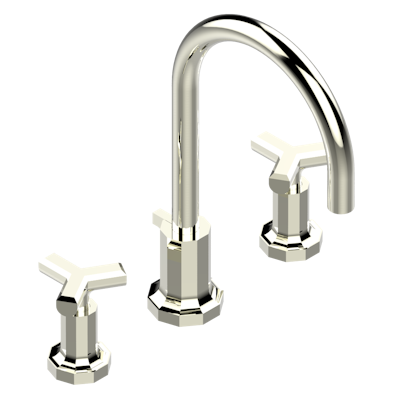 THG Paris Les Ondes Widespread Lavatory Set with Drain