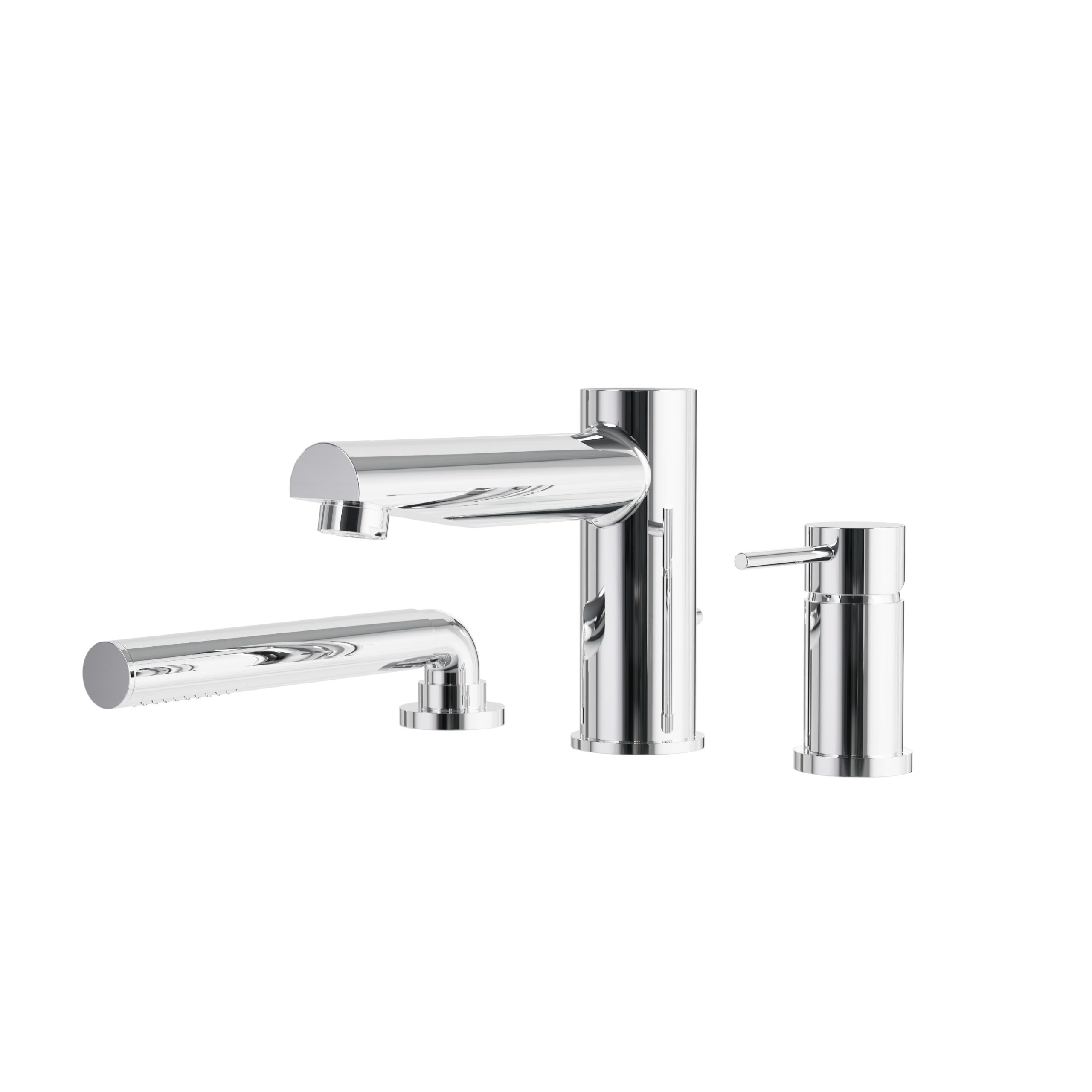 polished chrome tub filler