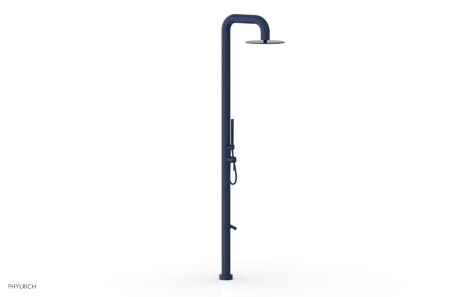 Phylrich OUTDOOR SHOWER Pressure Balance Shower with 12" Rain Head, Hand Shower and Foot Wash