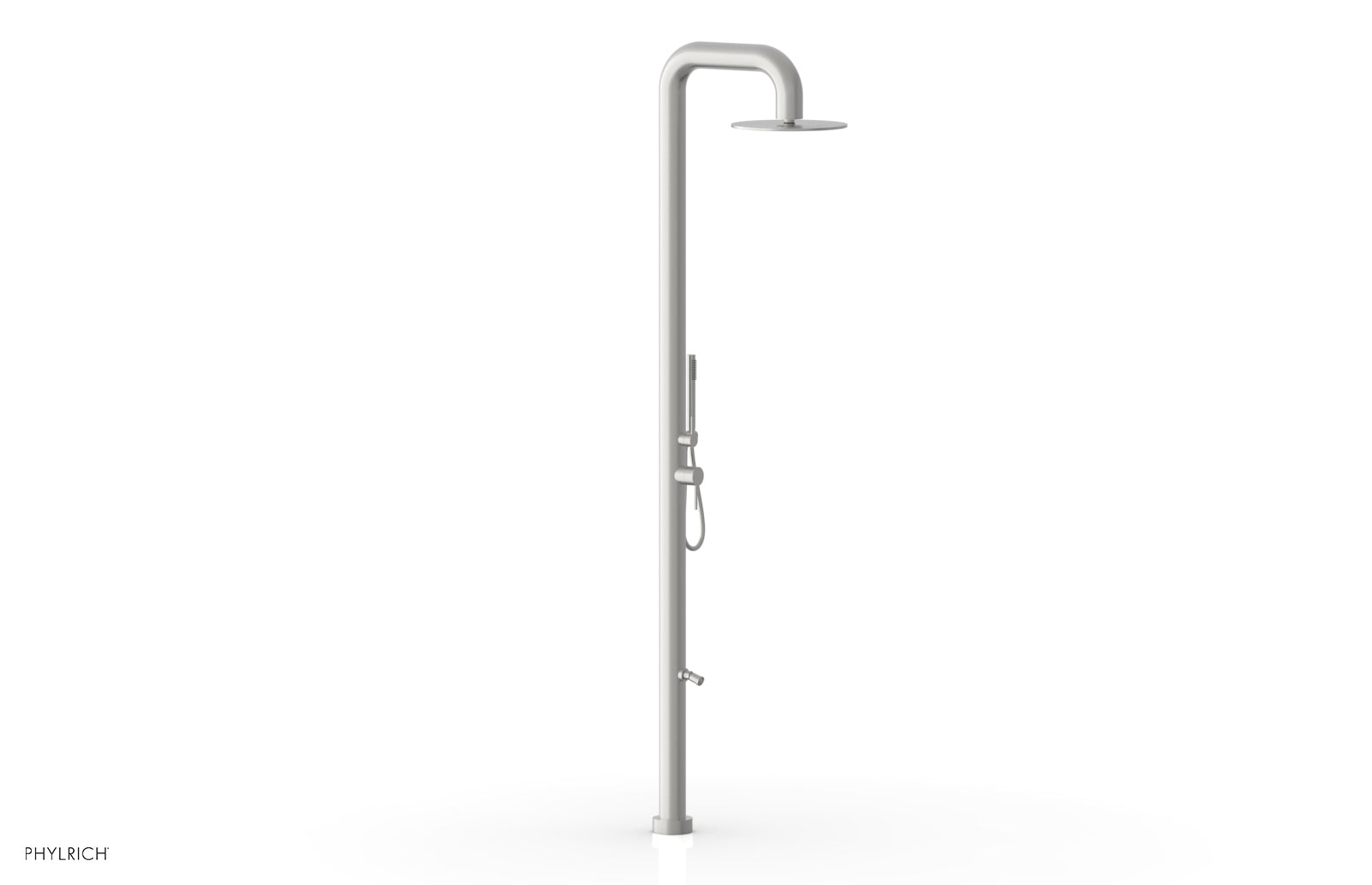 Phylrich OUTDOOR SHOWER Pressure Balance Shower with 12" Rain Head, Hand Shower and Foot Wash