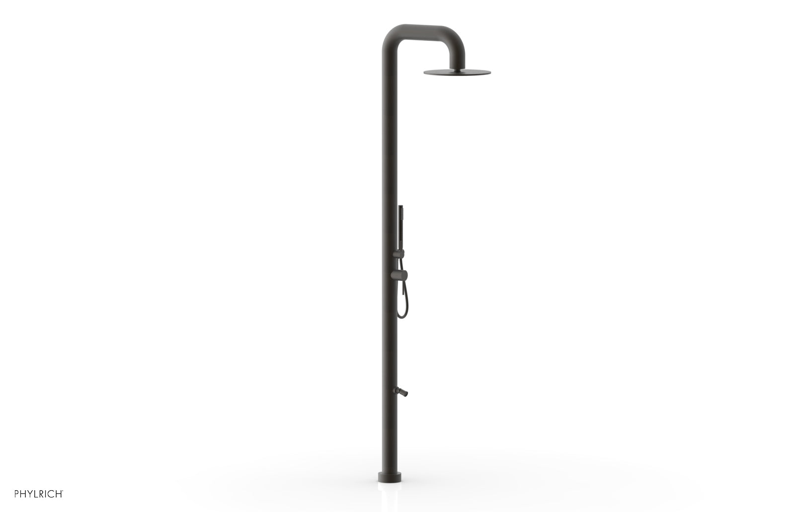 Phylrich OUTDOOR SHOWER Pressure Balance Shower with 12" Rain Head, Hand Shower and Foot Wash