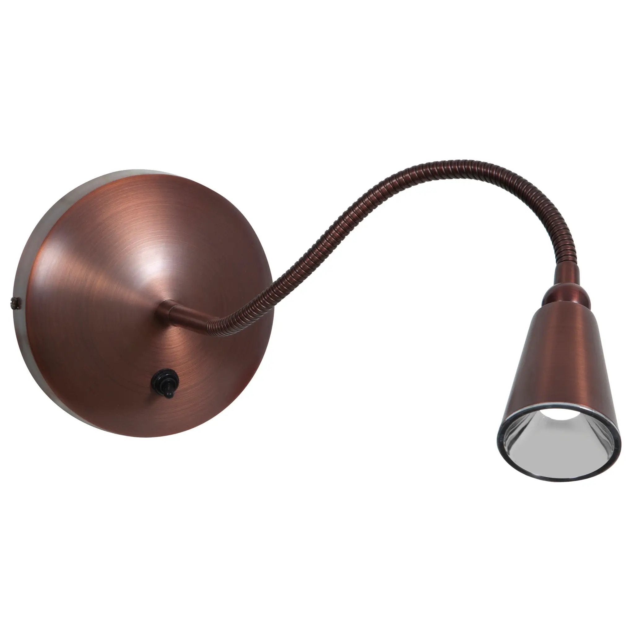 bronze led wall reading light