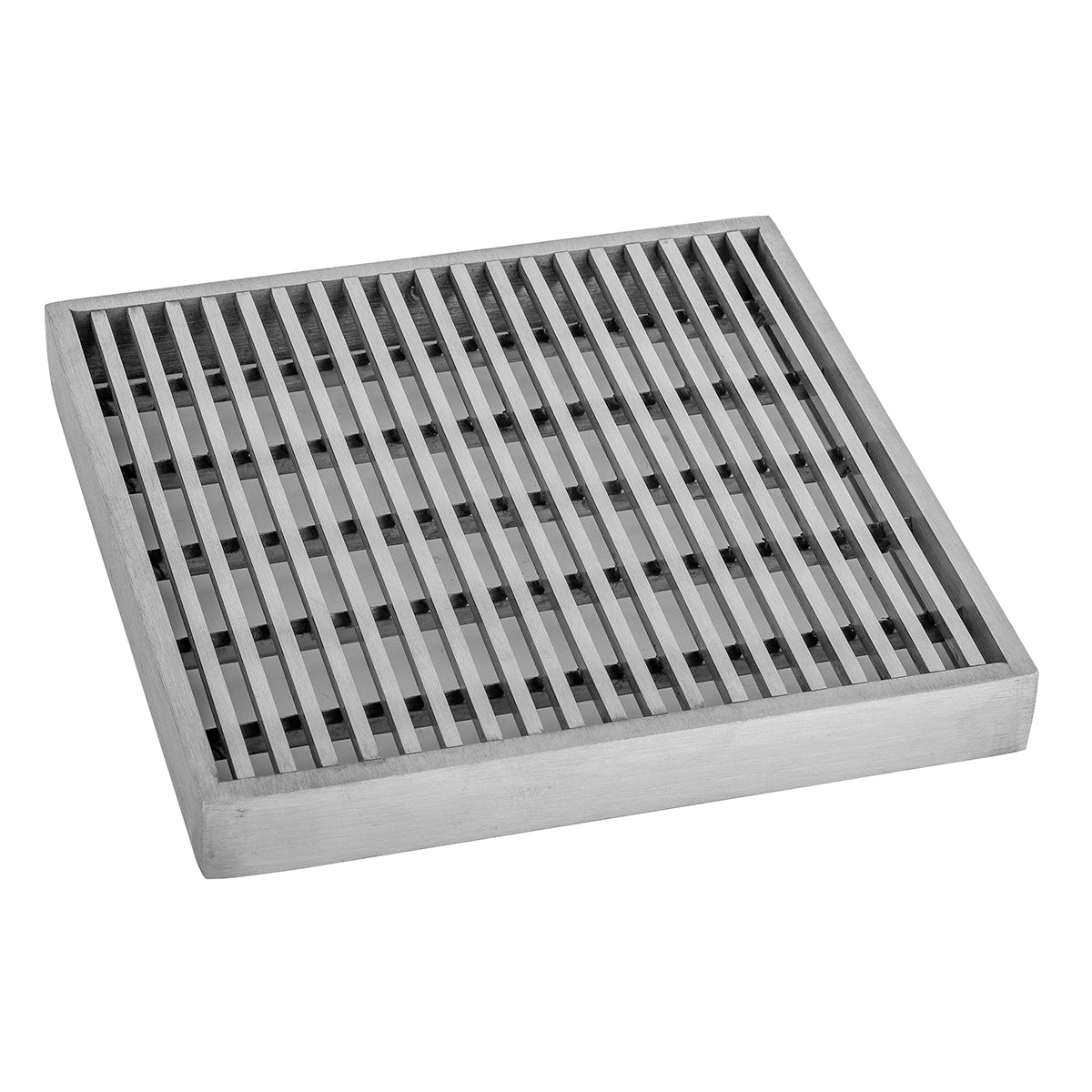 brushed stainless shower drain