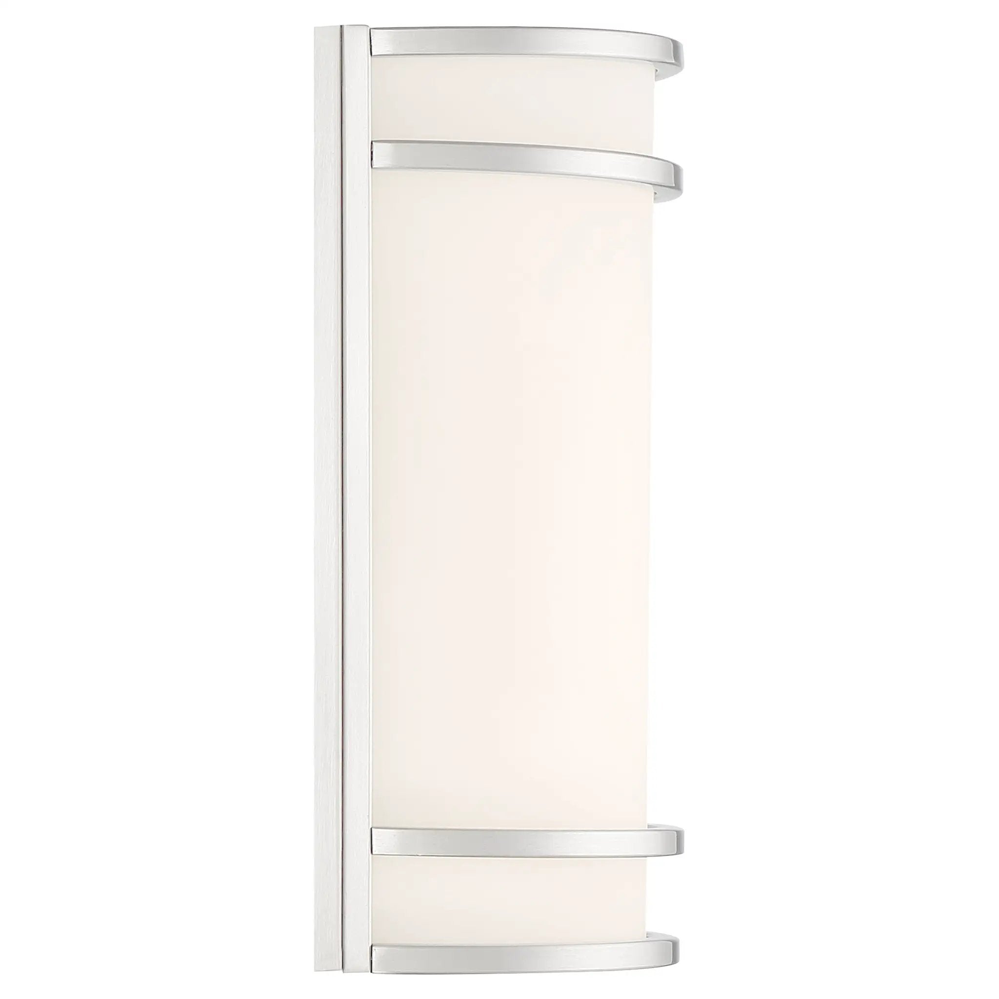 brushed steel wall sconce