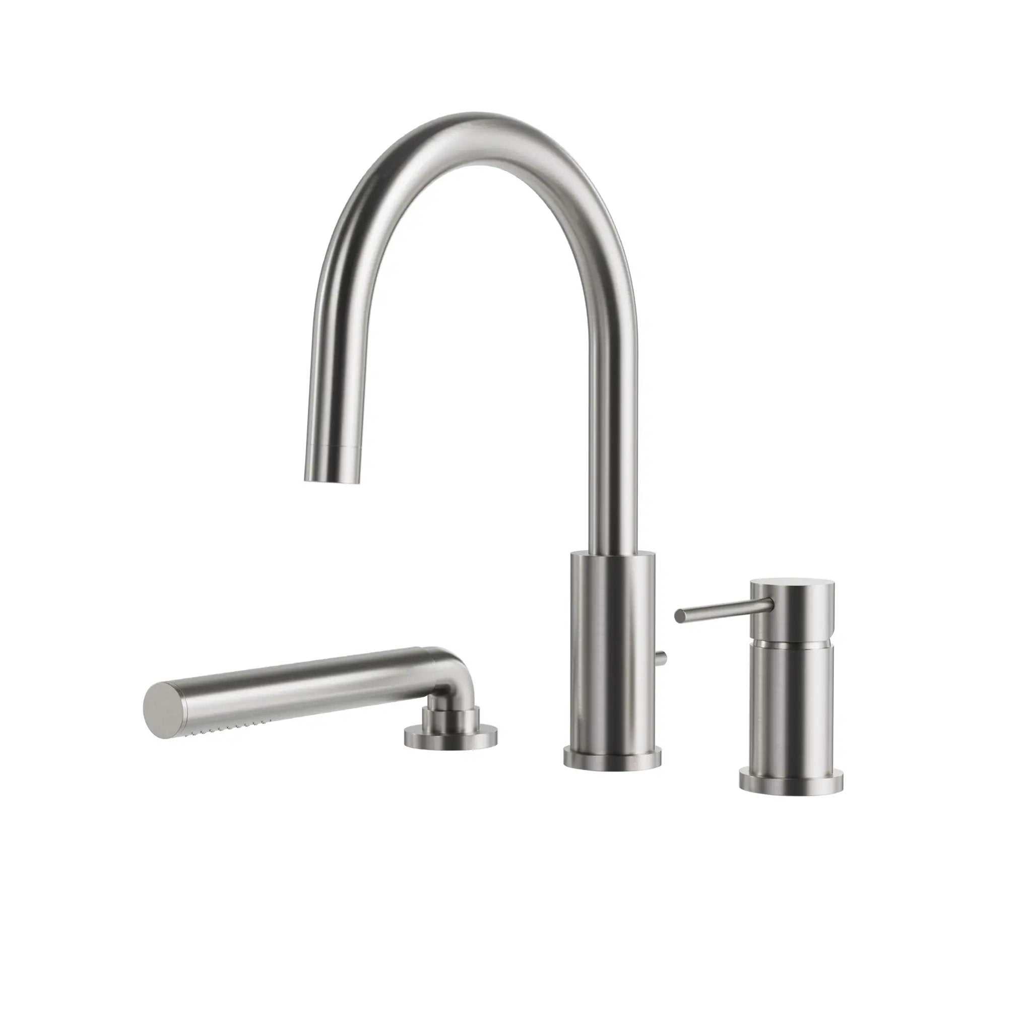 Aquabrass Umix 3 Pcs Tub Filler with Handshower by Aquabrass