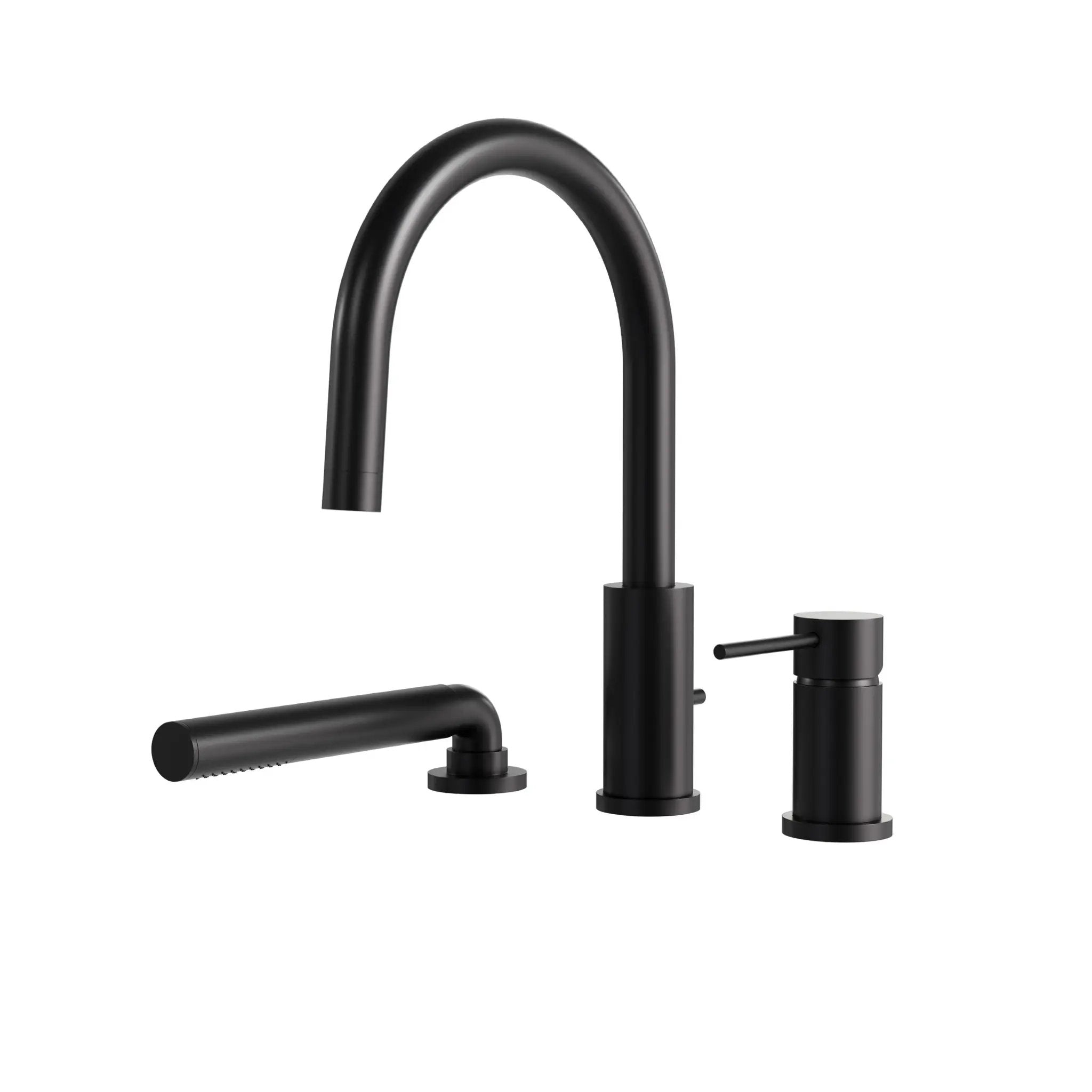 Aquabrass Umix 3 Pcs Tub Filler with Handshower by Aquabrass