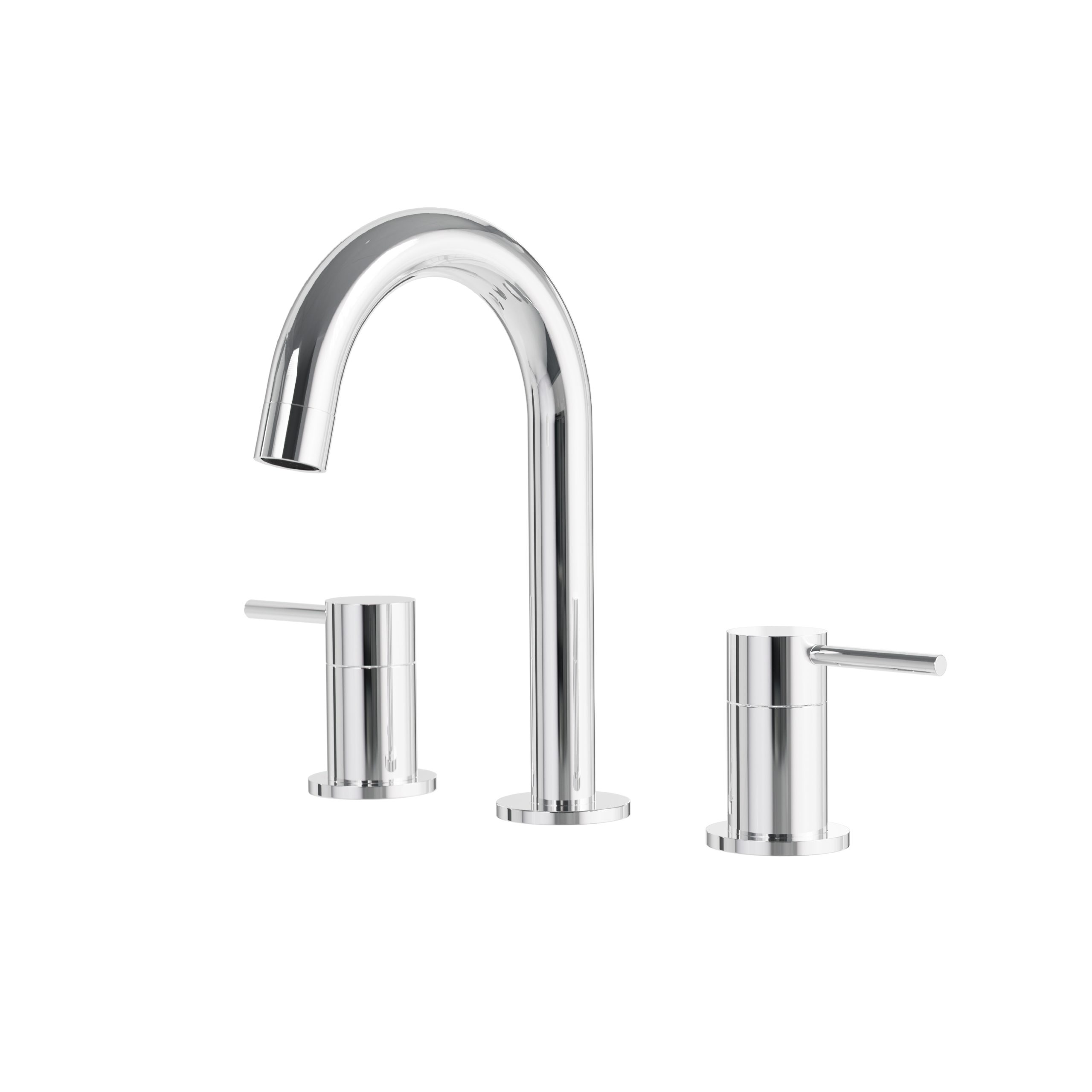 polished chrome bathroom faucet