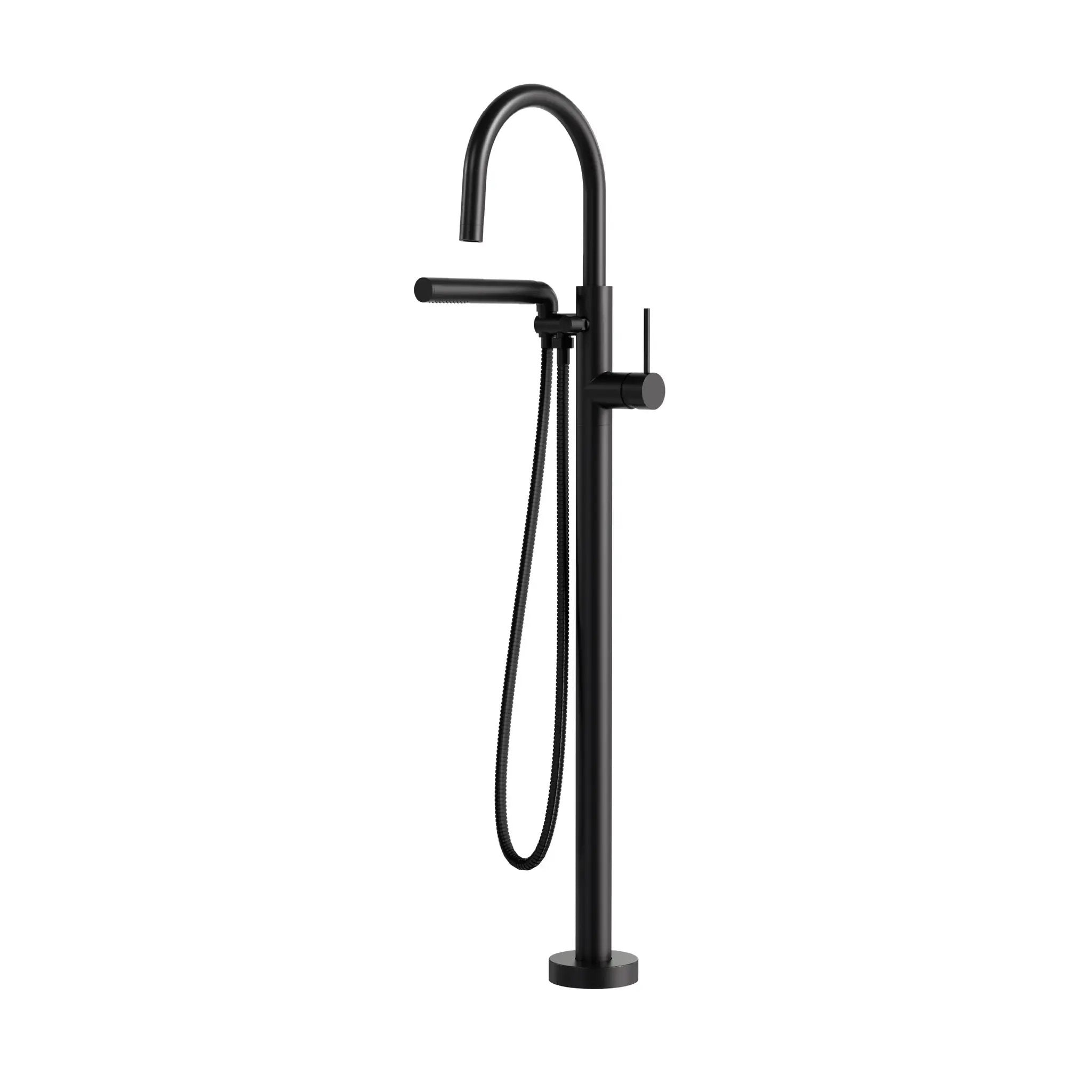 Aquabrass Umix Floor Tub Filler with Handshower by Aquabrass
