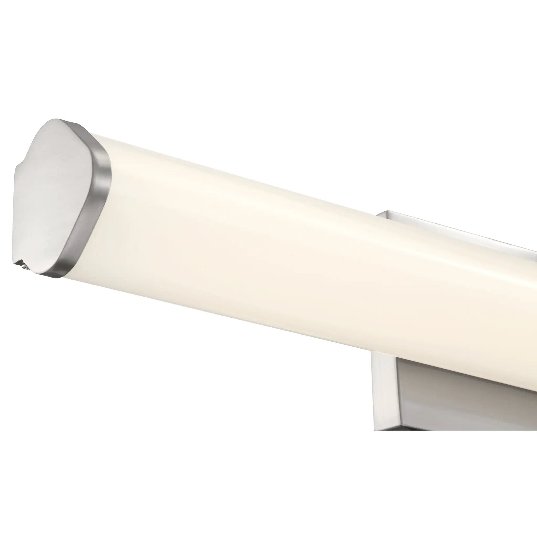 brushed steel led vanity