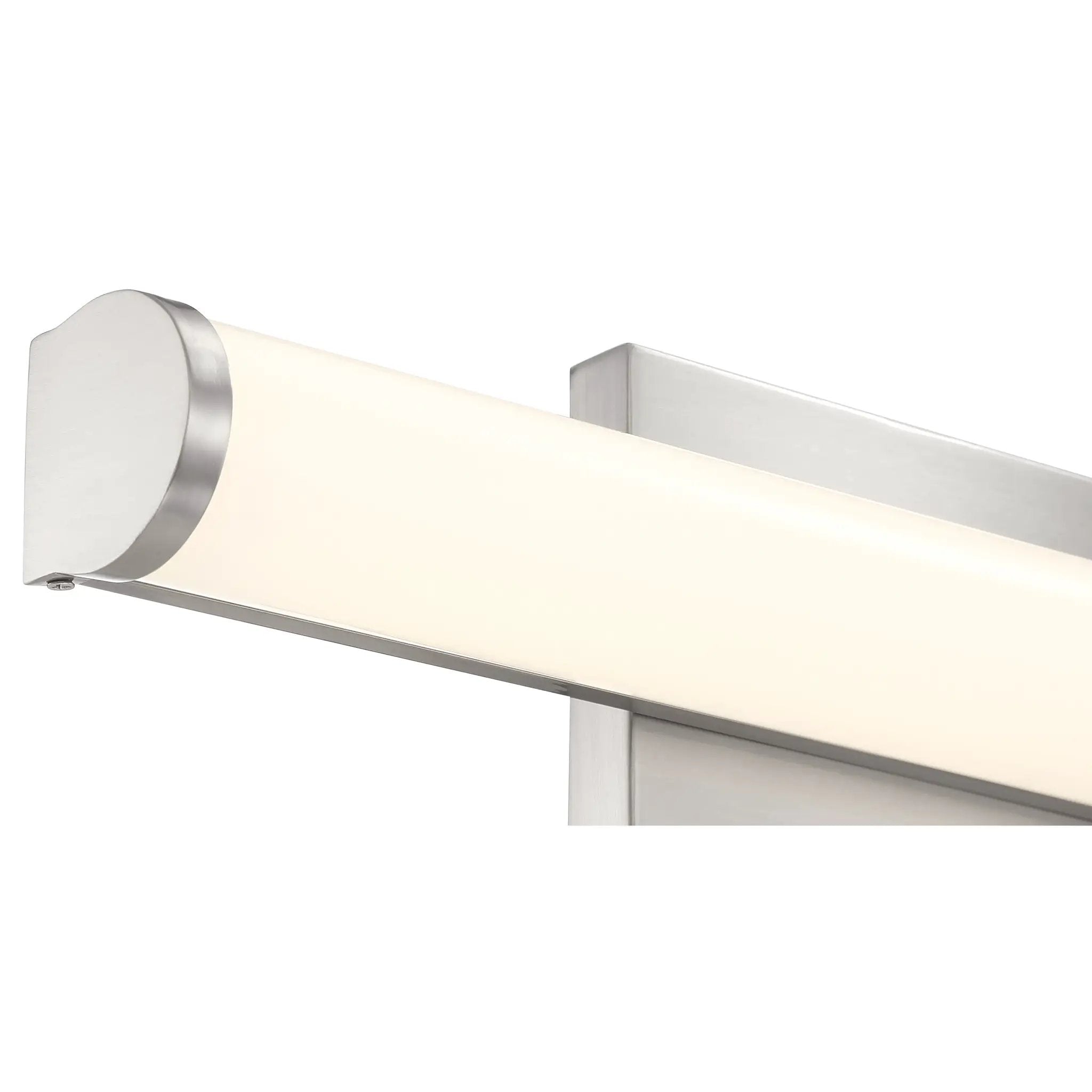 brushed steel led vanity