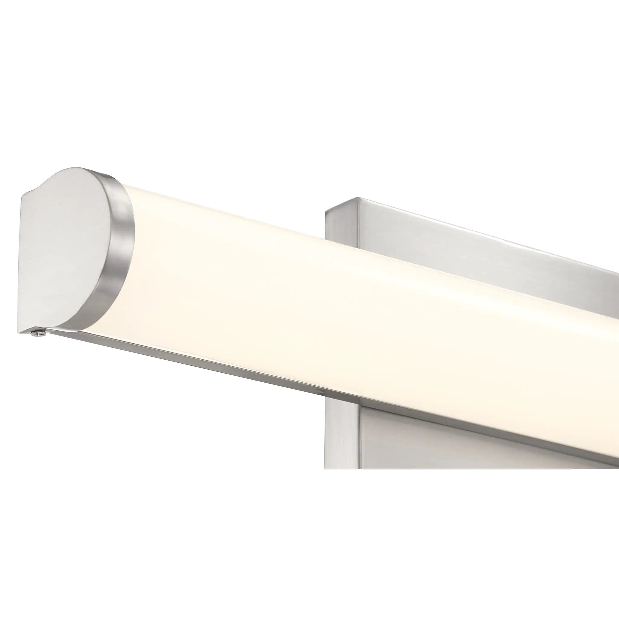 brushed steel led vanity