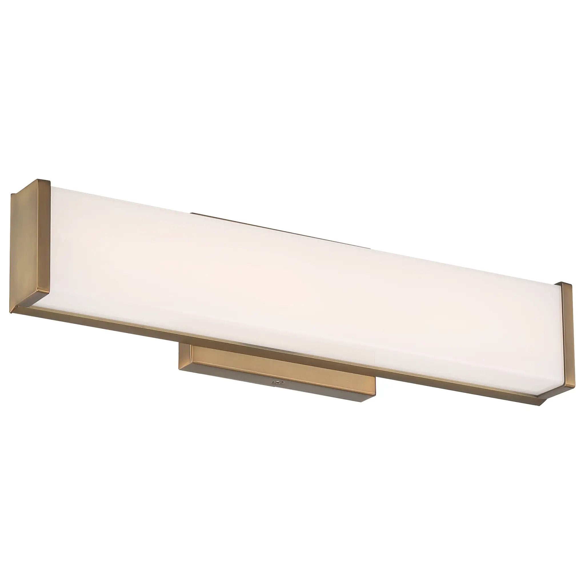 antique brushed brass led vanity