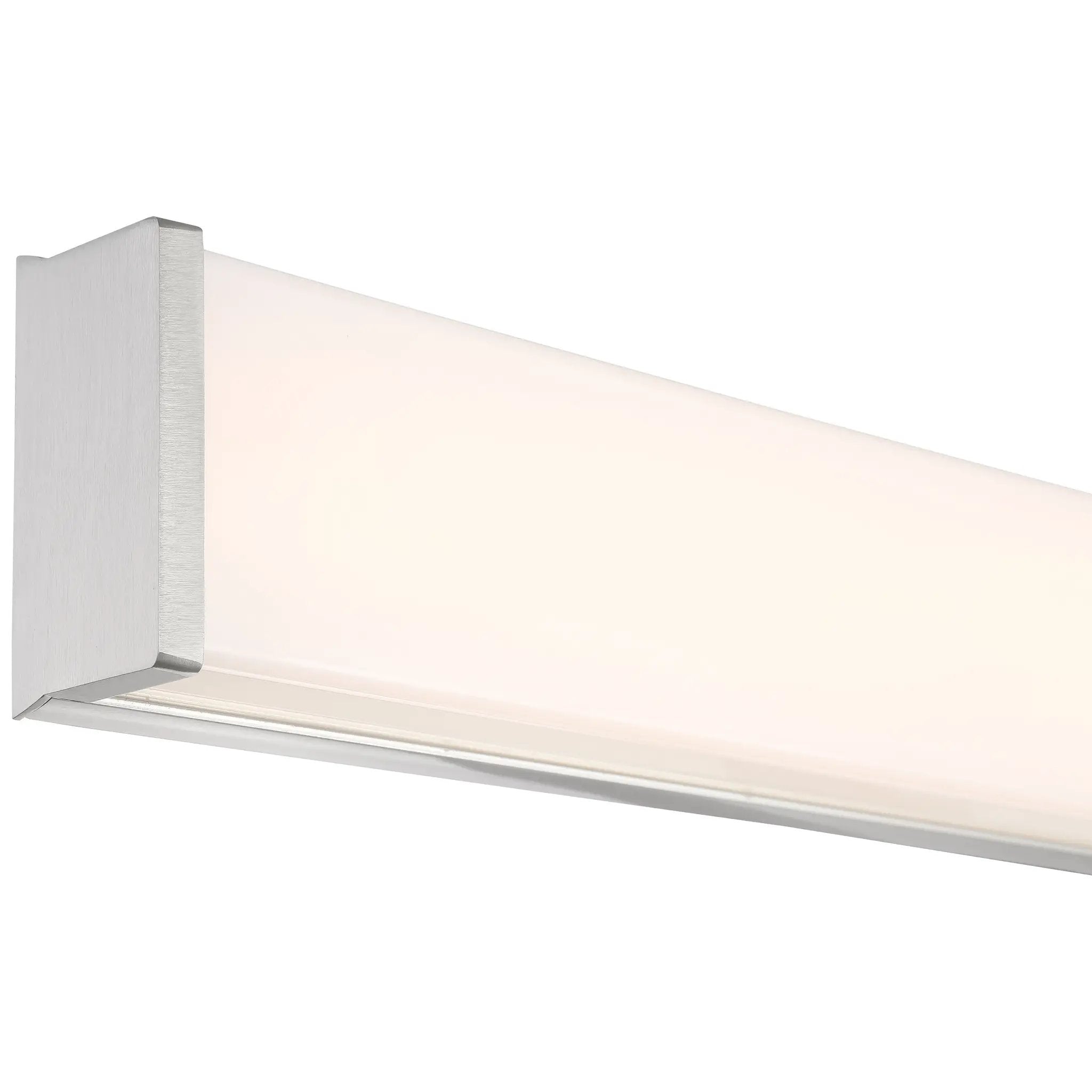 brushed steel led vanity