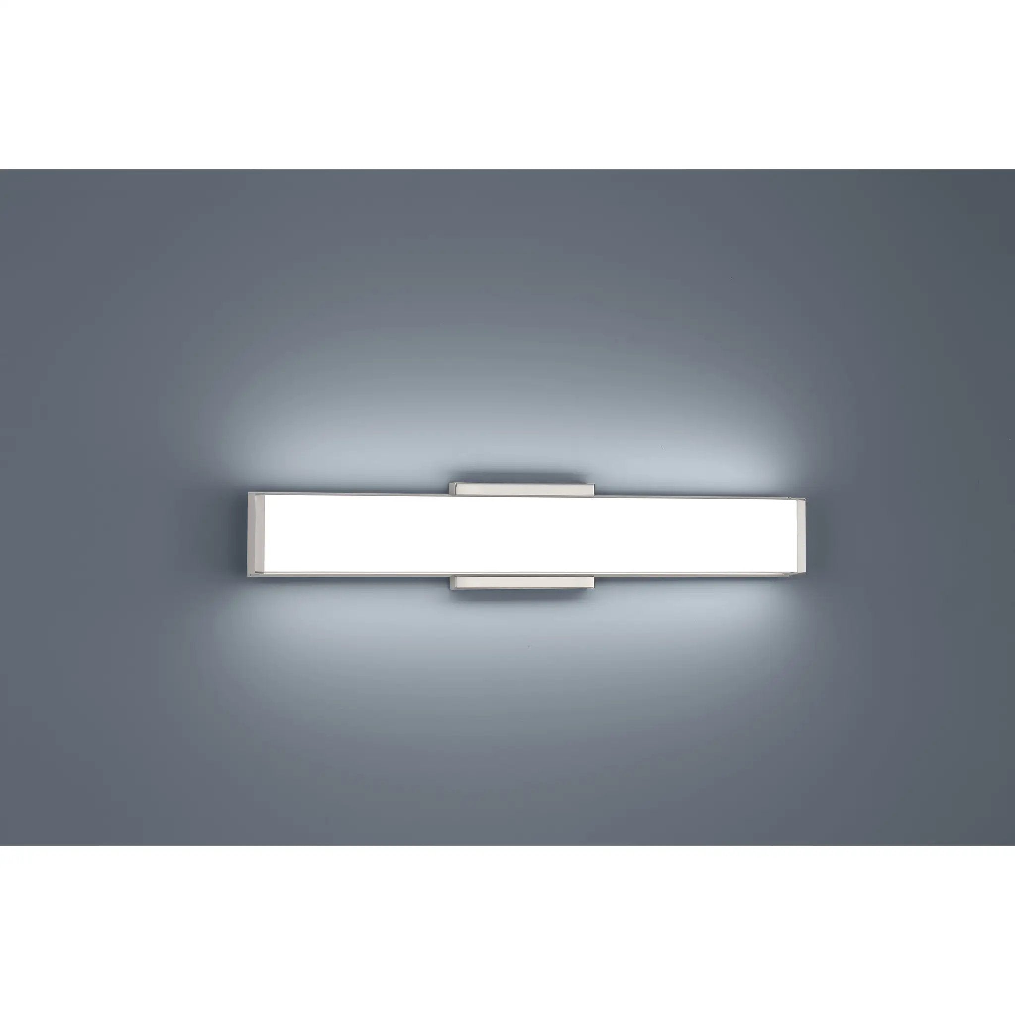 brushed steel led vanity