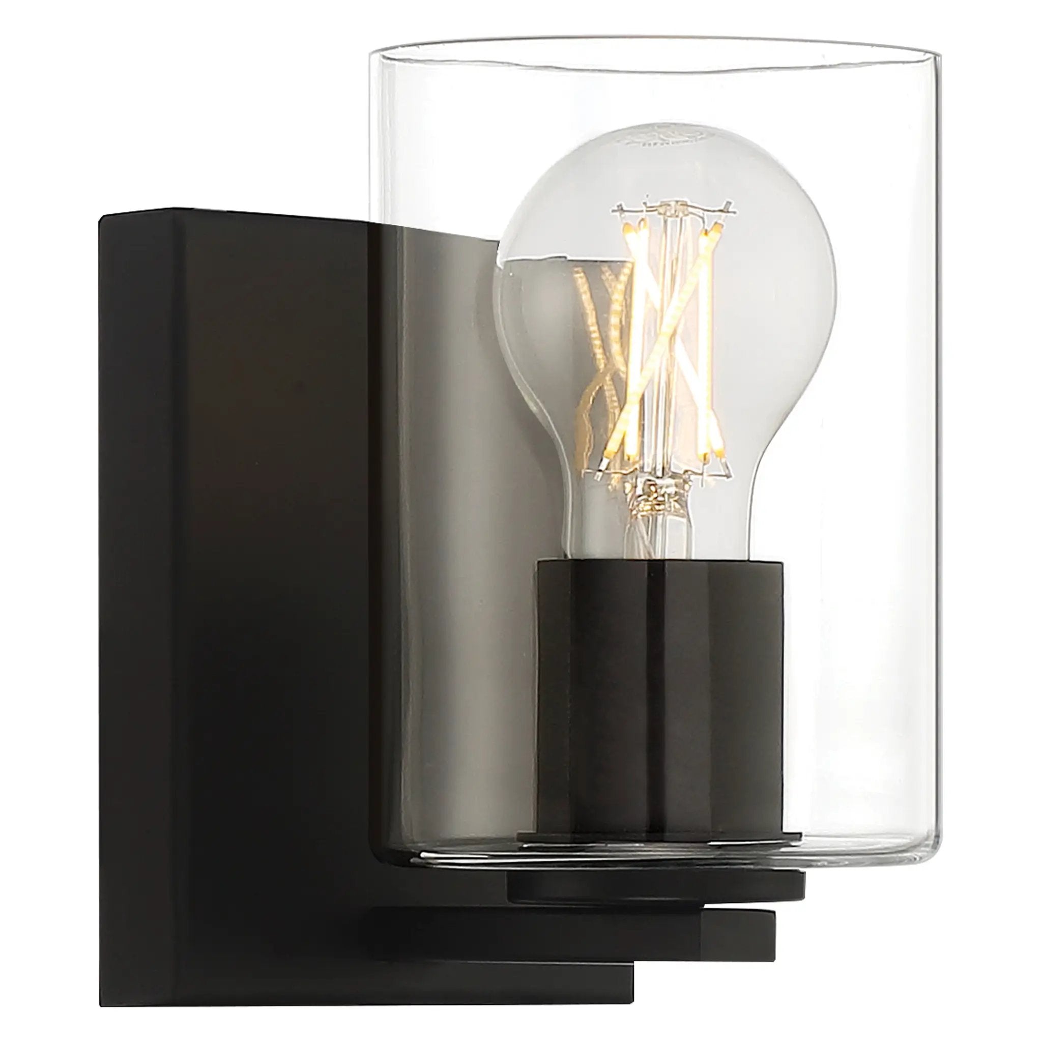 matte black led wall sconce & vanity