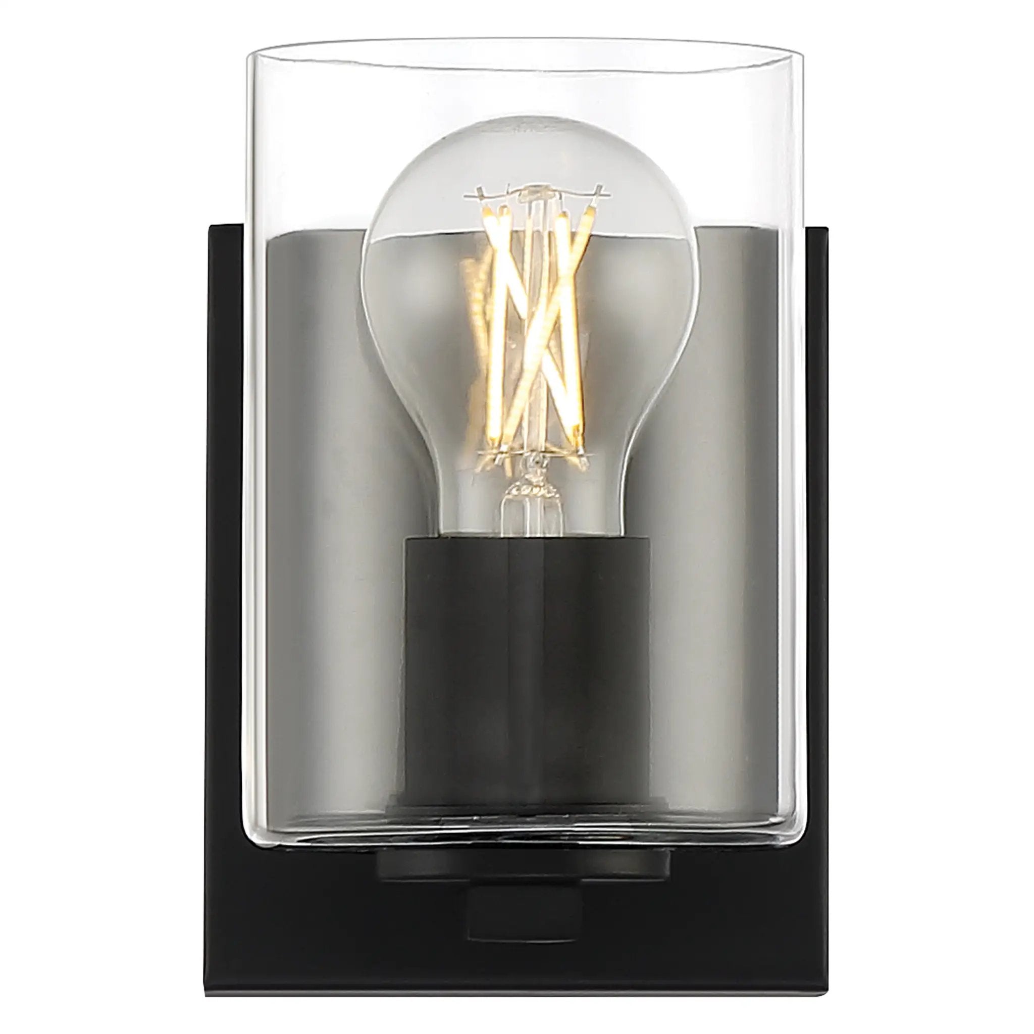 matte black led wall sconce & vanity