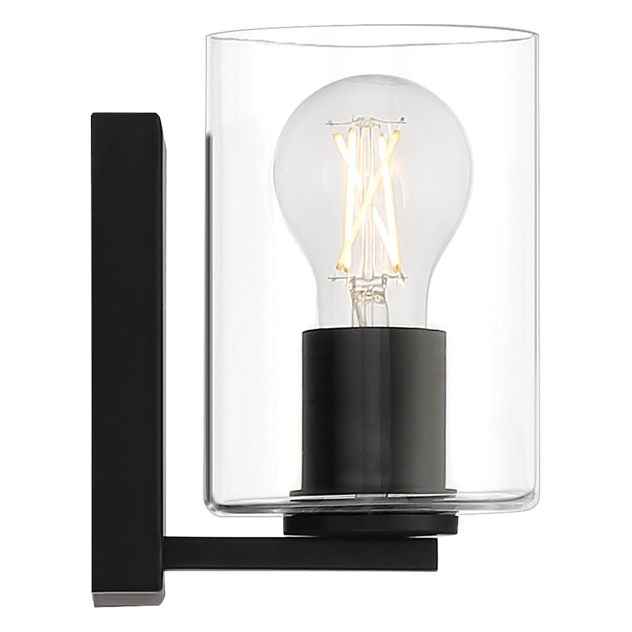 matte black led wall sconce & vanity