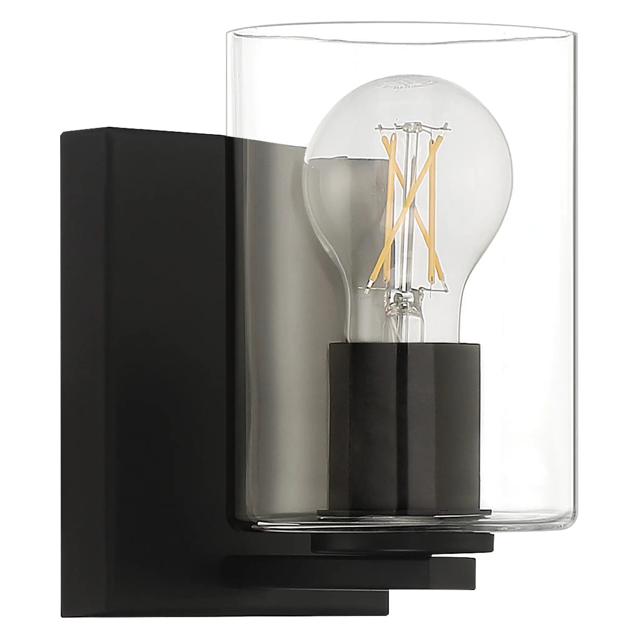 matte black led wall sconce & vanity