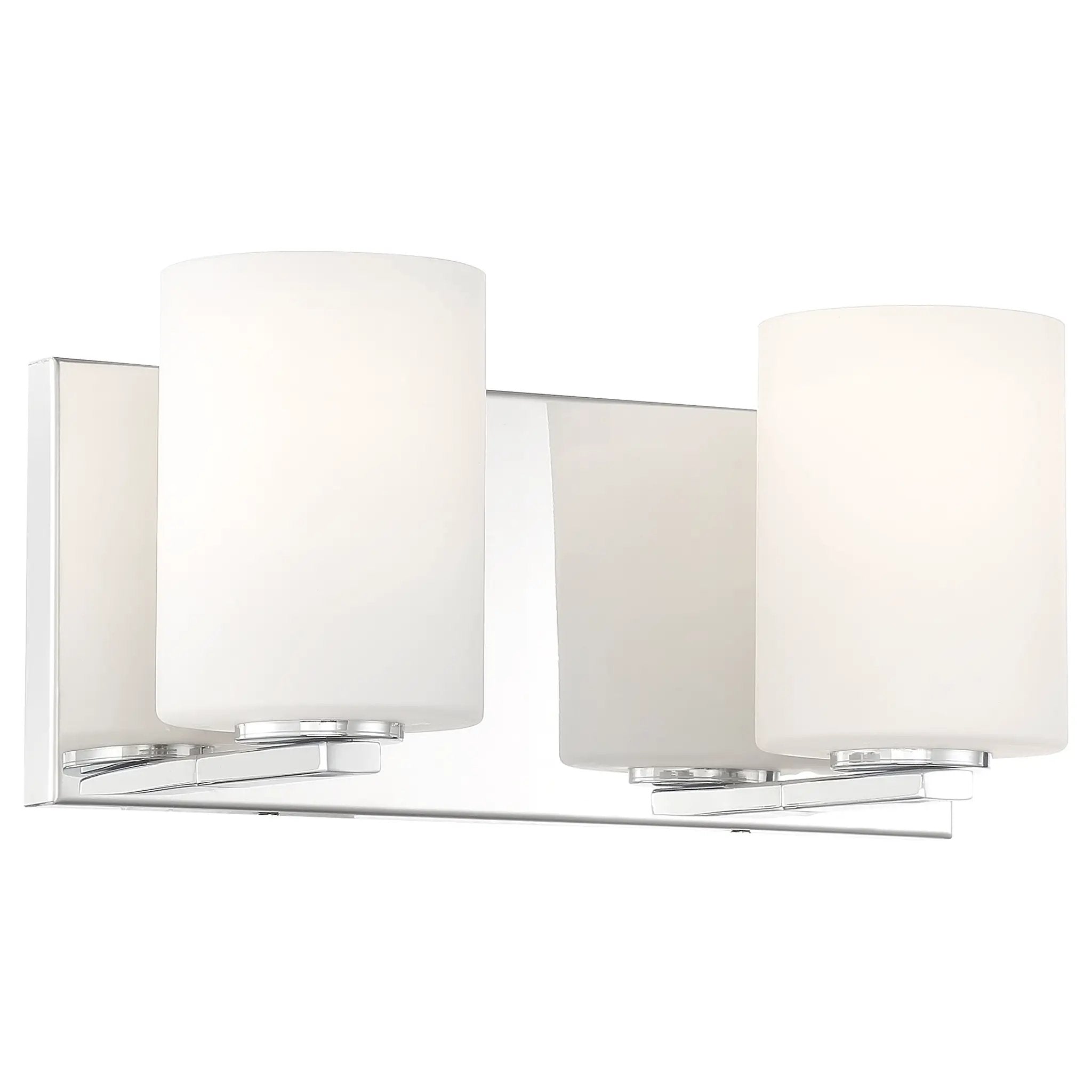 chrome 2 light led vanity