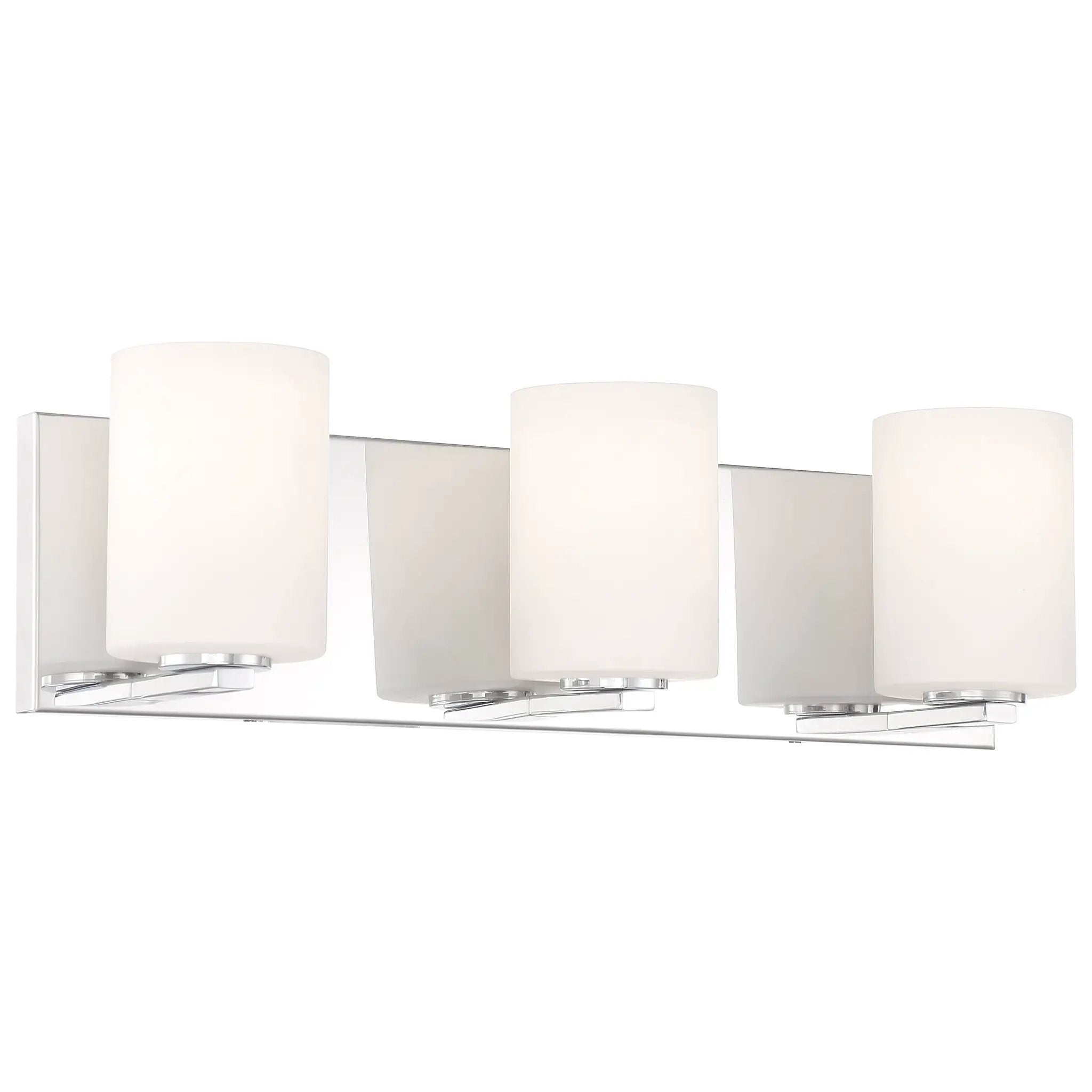 chrome 3 light led vanity