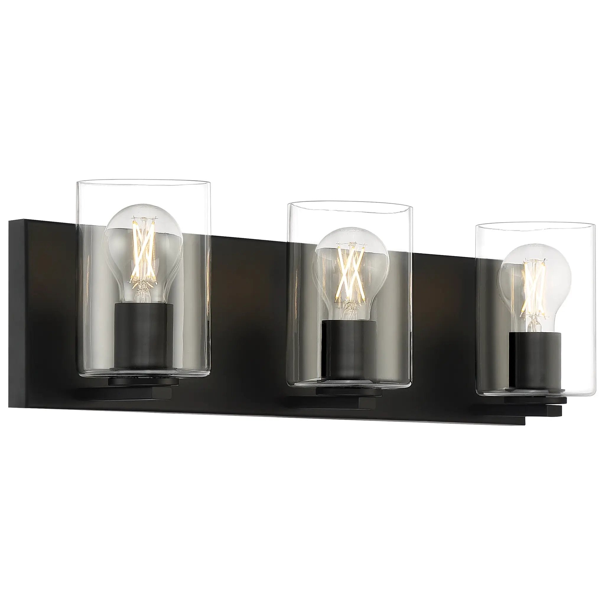 matte black 3 light led vanity