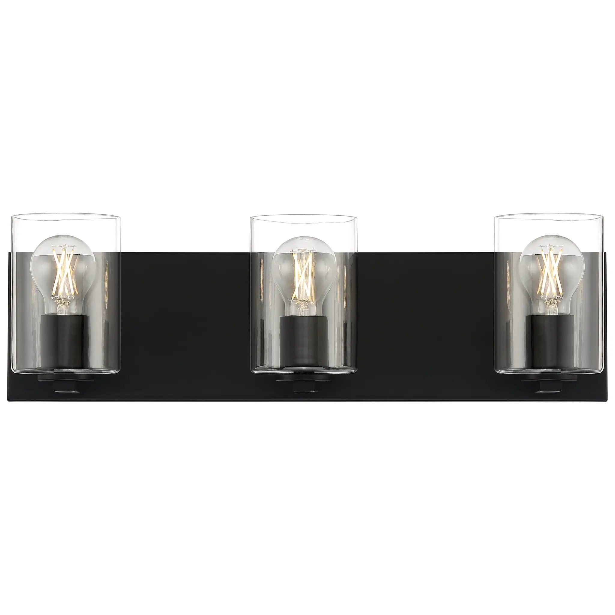 matte black 3 light led vanity