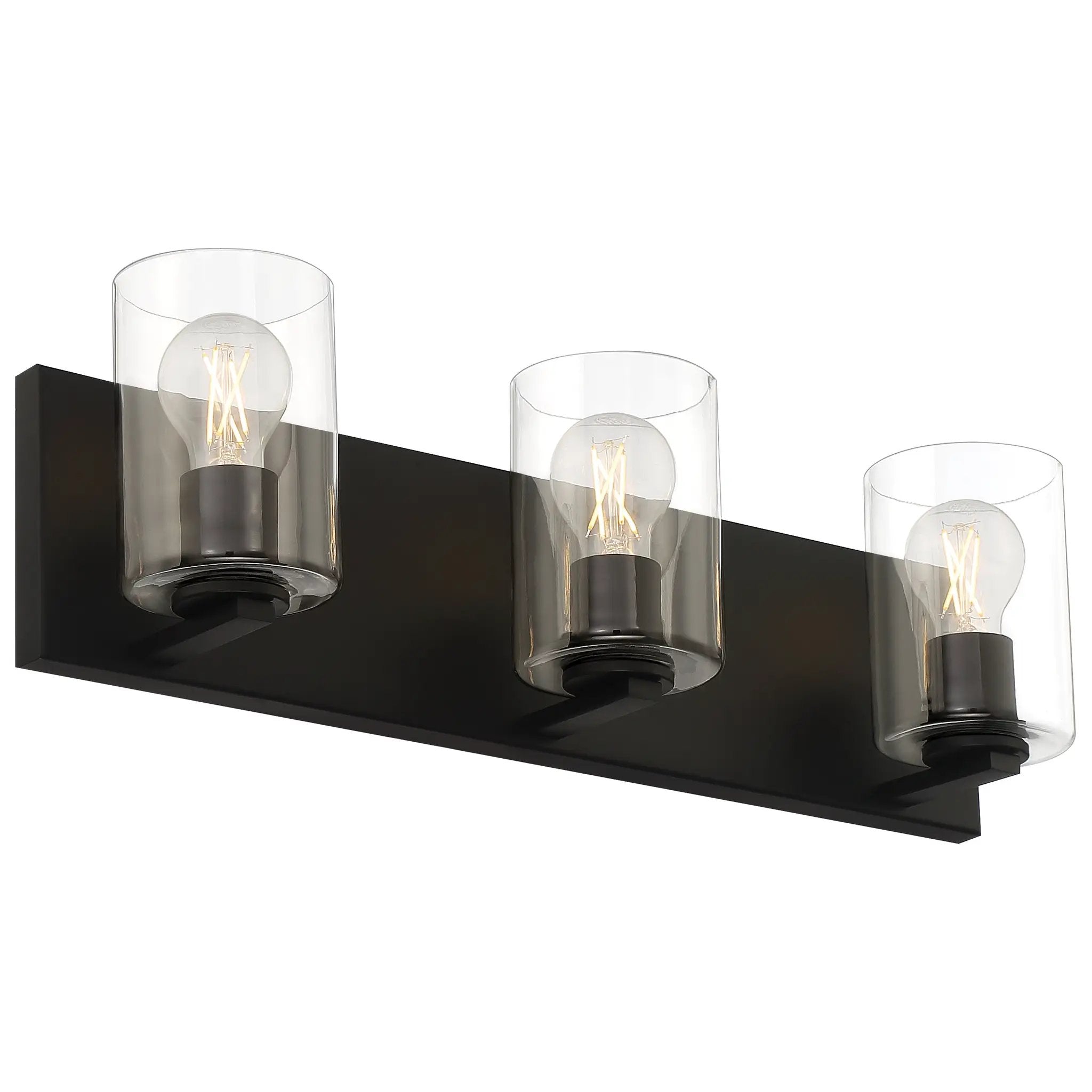 matte black 3 light led vanity