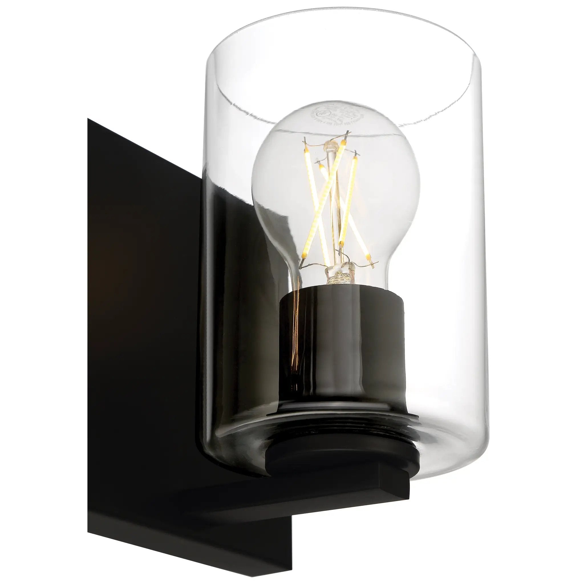 matte black 3 light led vanity
