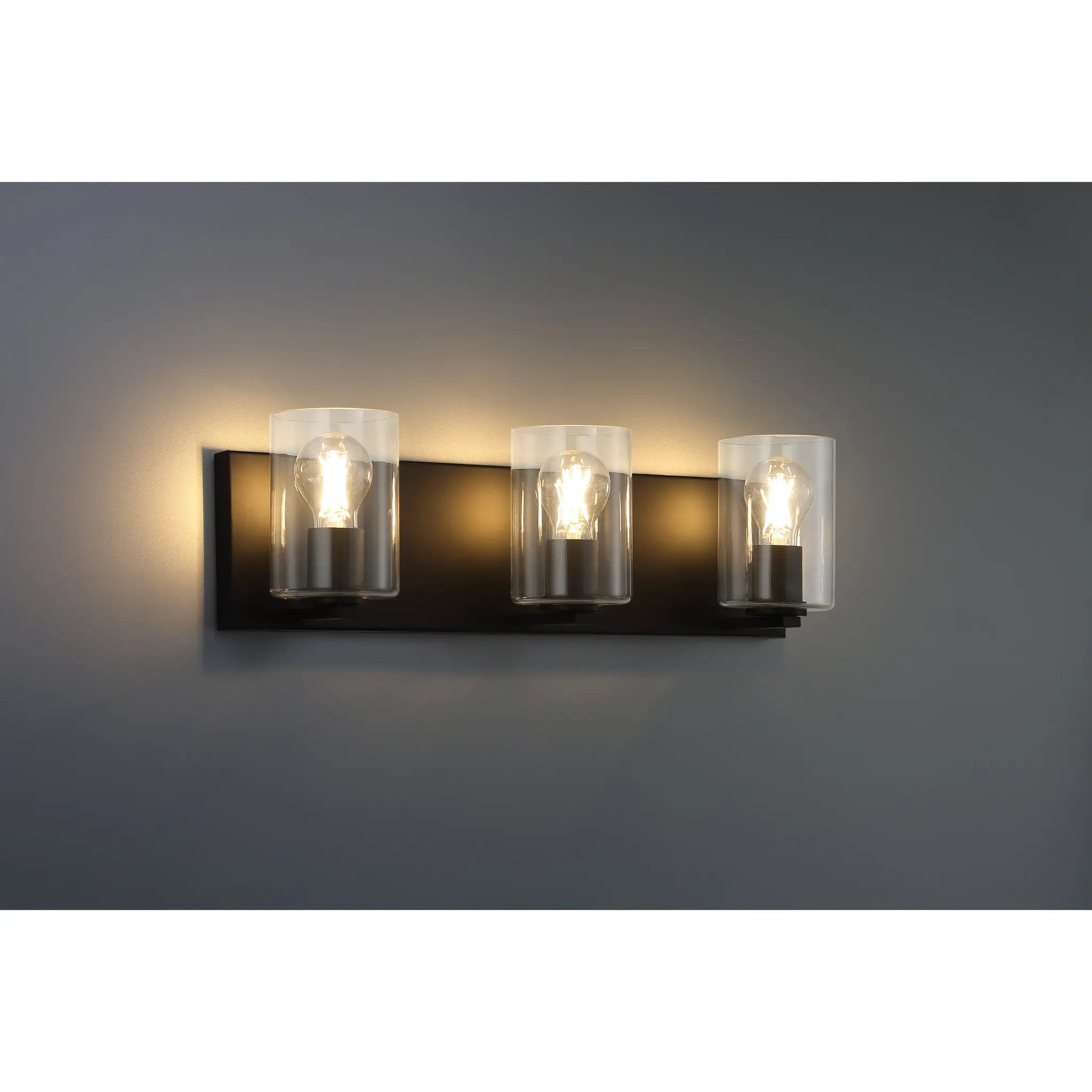 matte black 3 light led vanity