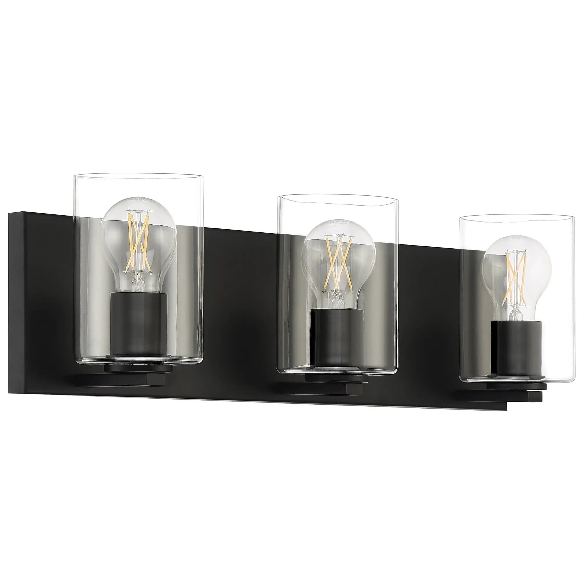 matte black 3 light led vanity