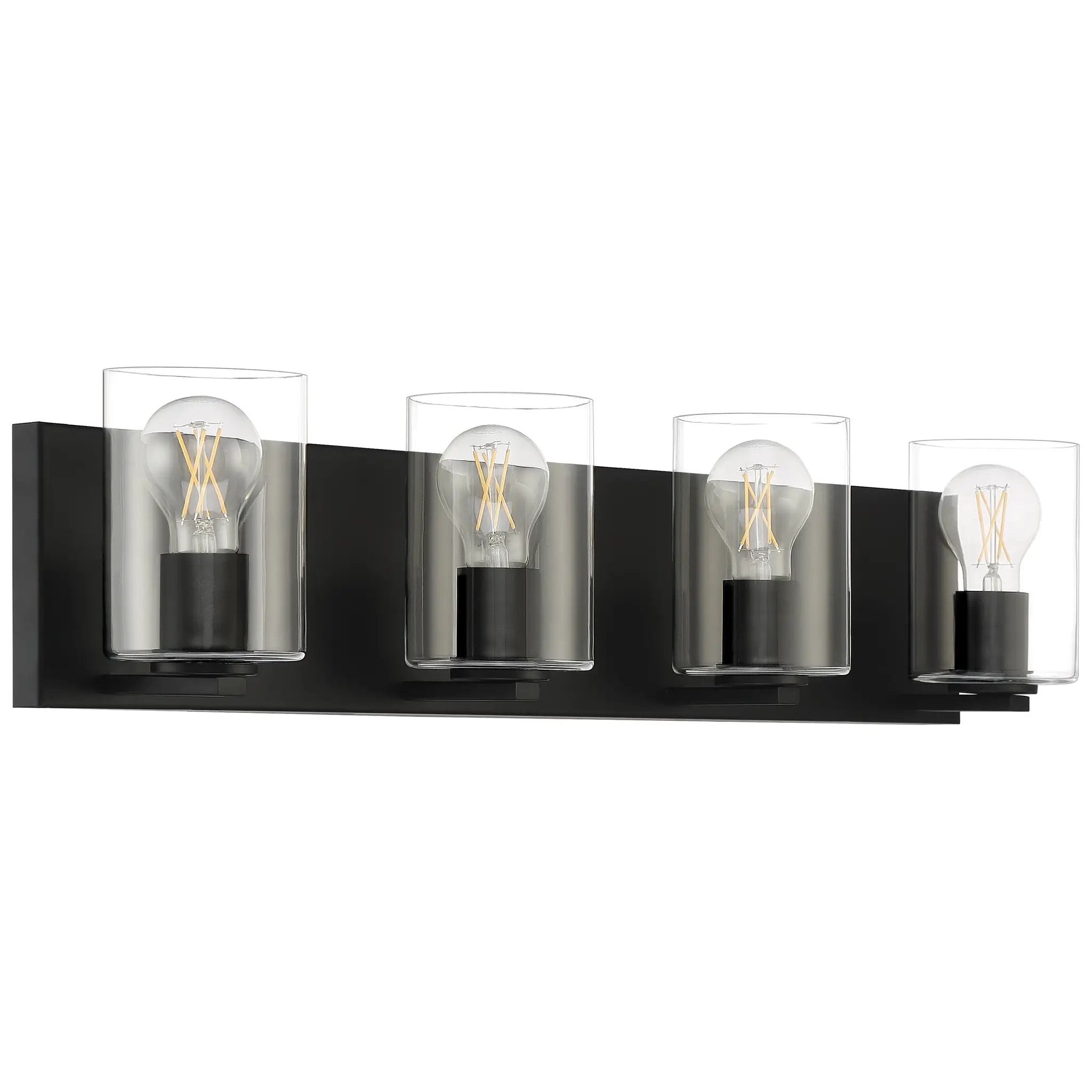 matte black 4 light led vanity