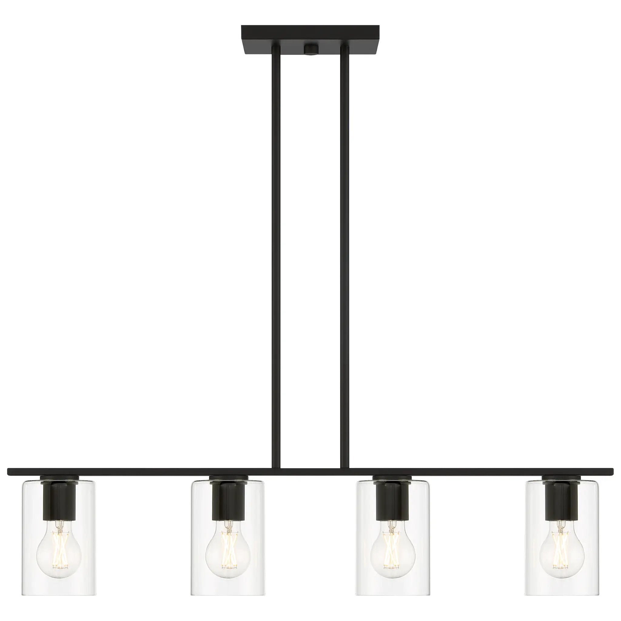 matte black led linear pendant