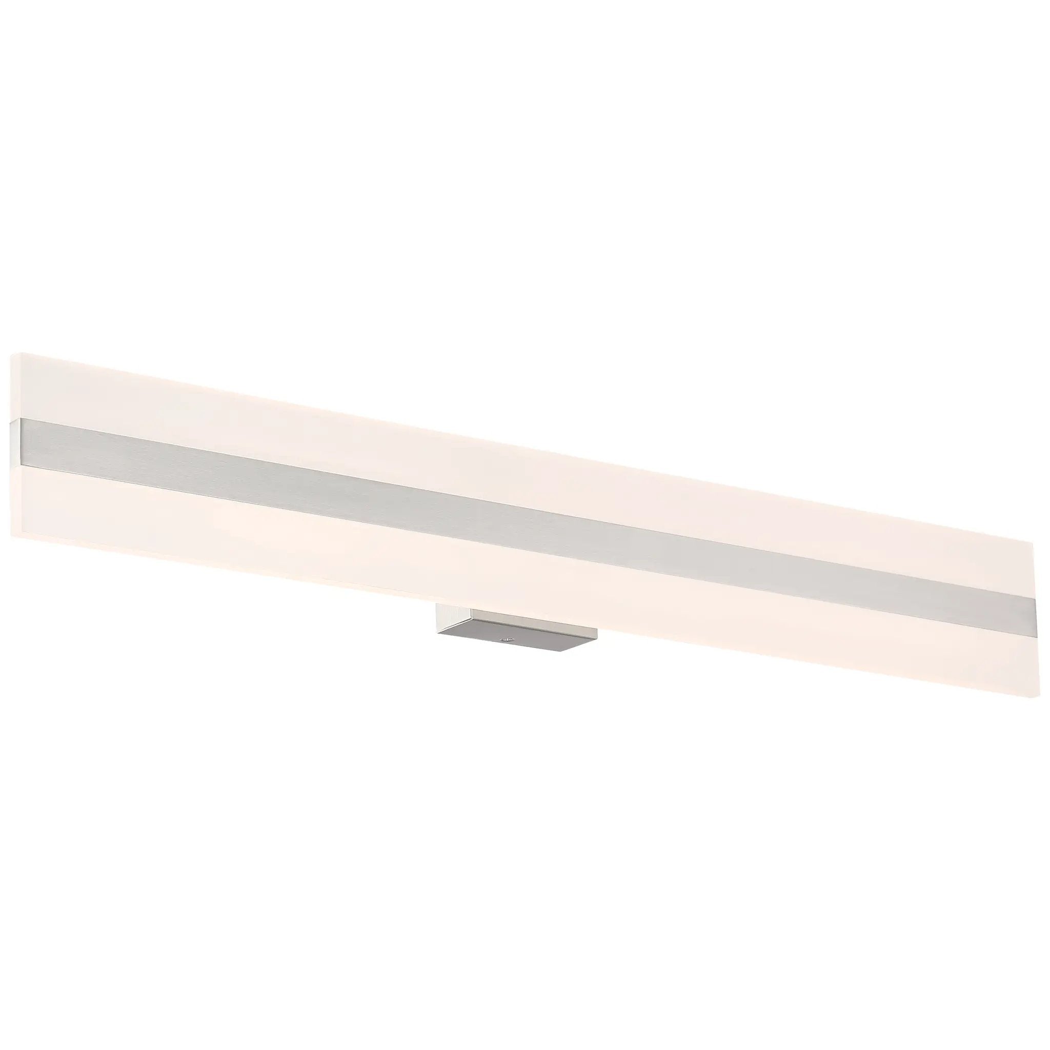 brushed steel led vanity