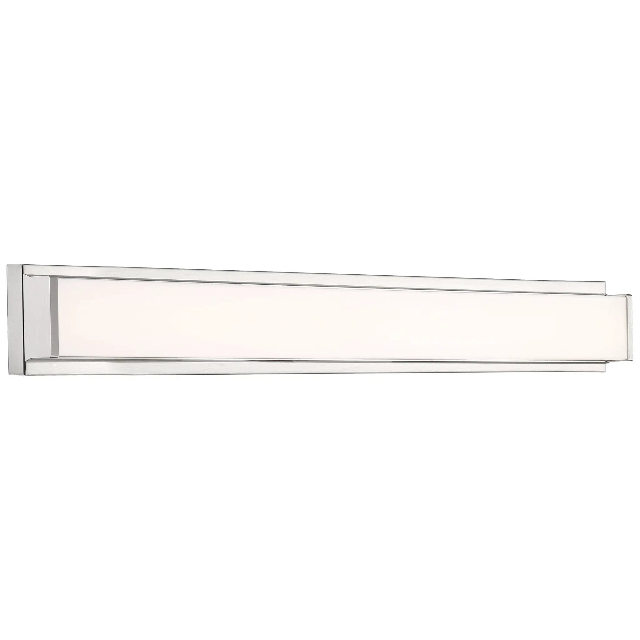 brushed steel led vanity