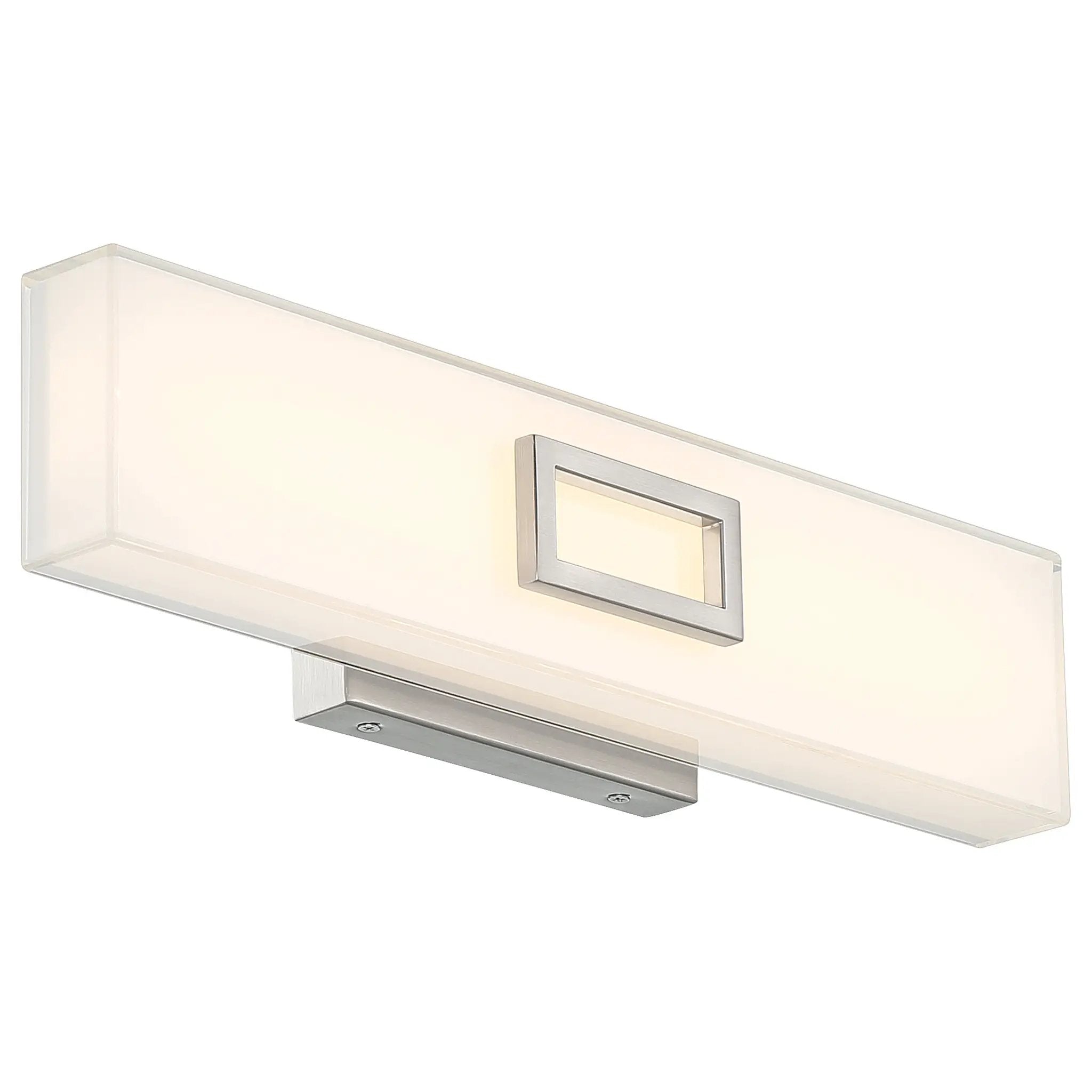 brushed steel led vanity