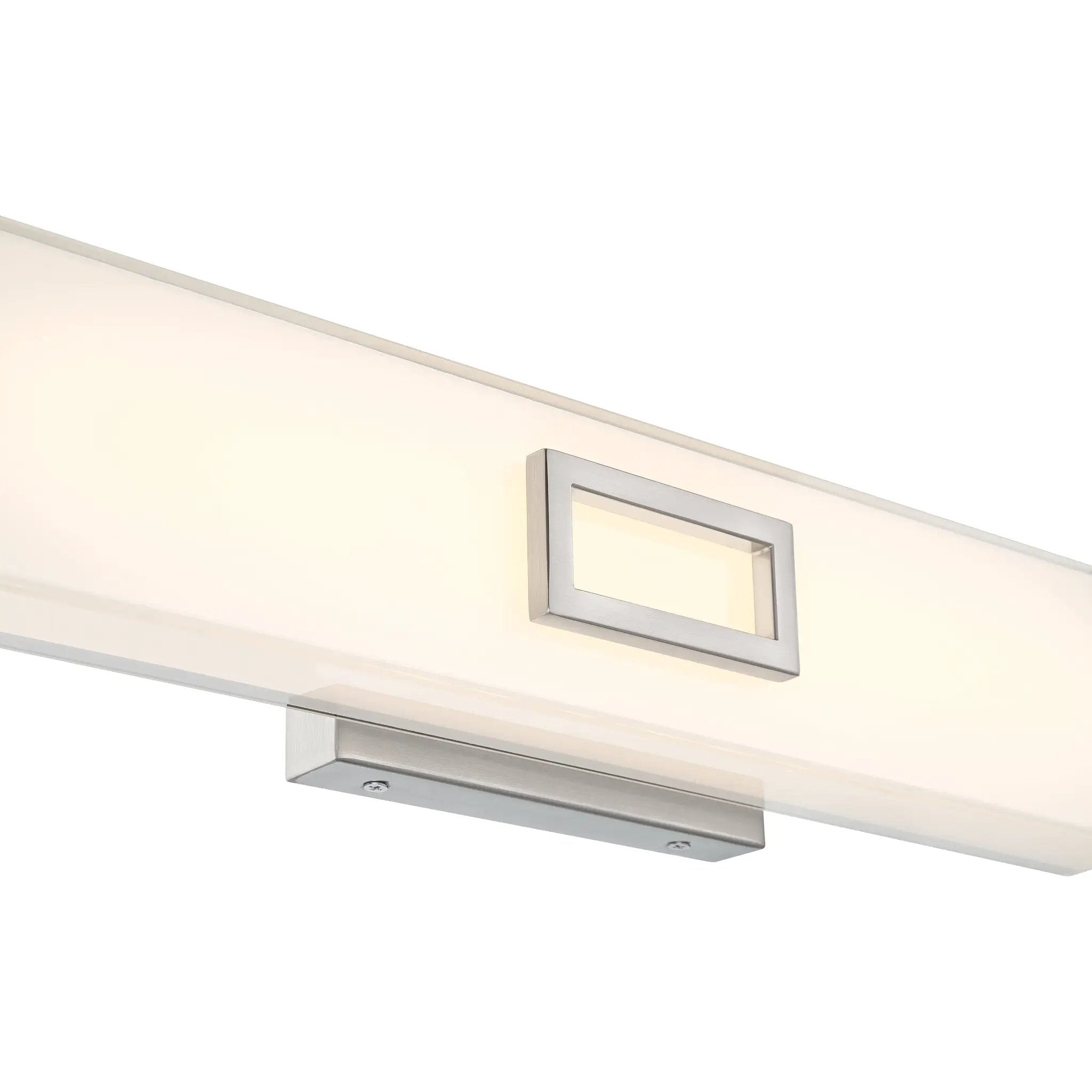 brushed steel led vanity