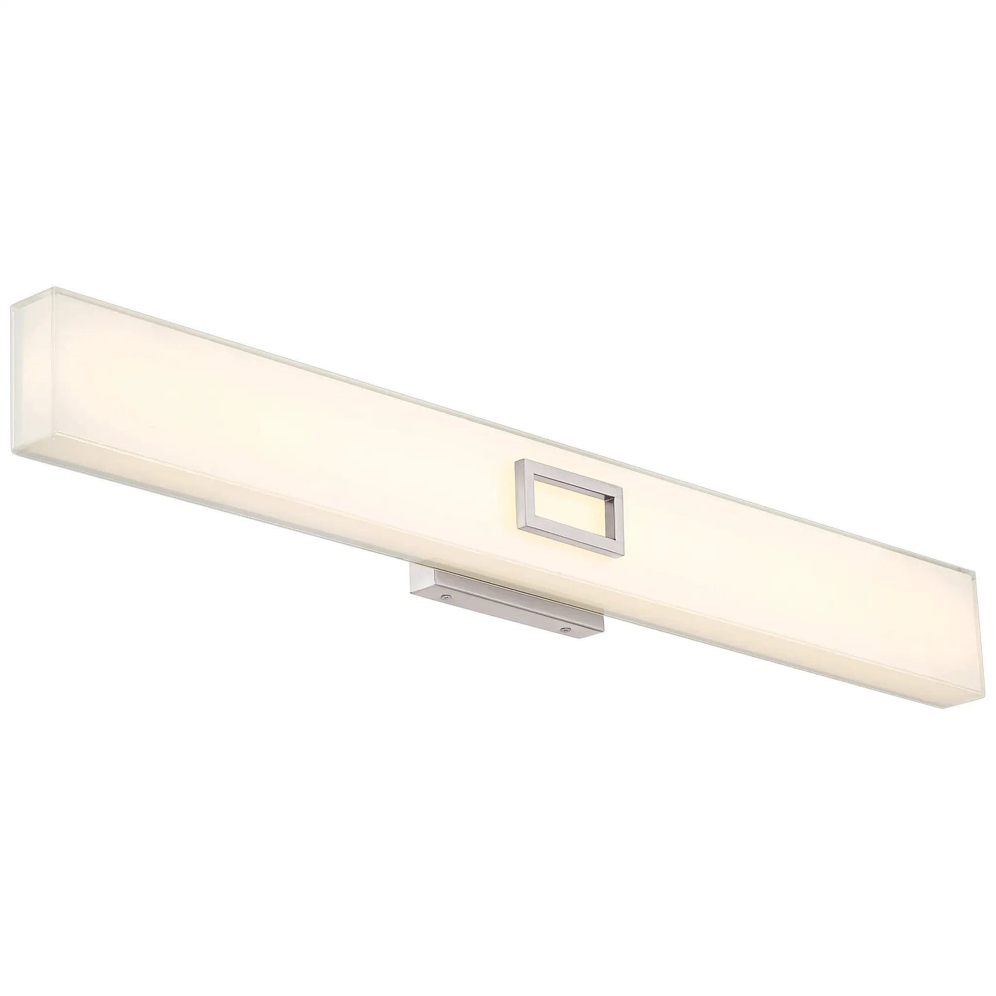 brushed steel led vanity