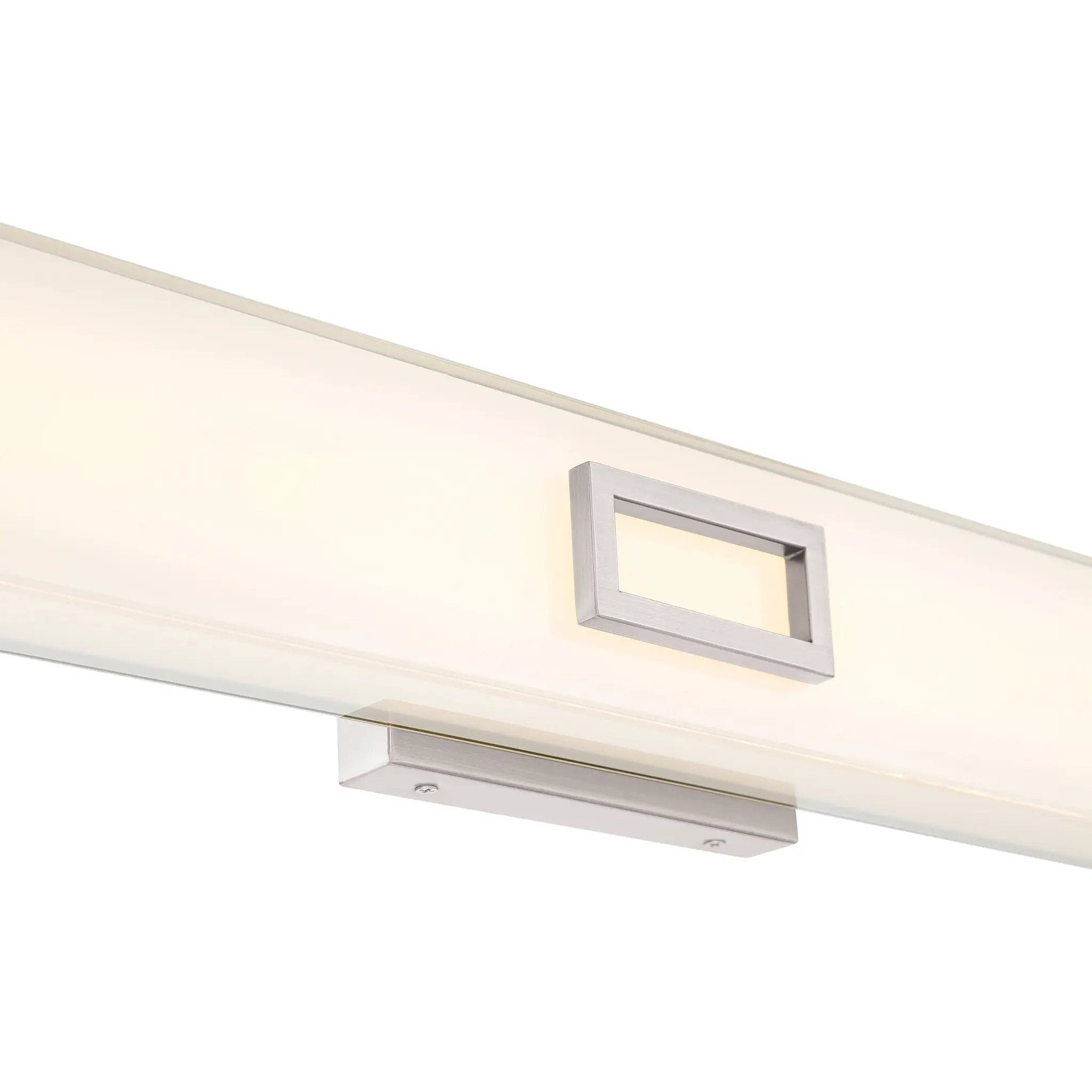 brushed steel led vanity