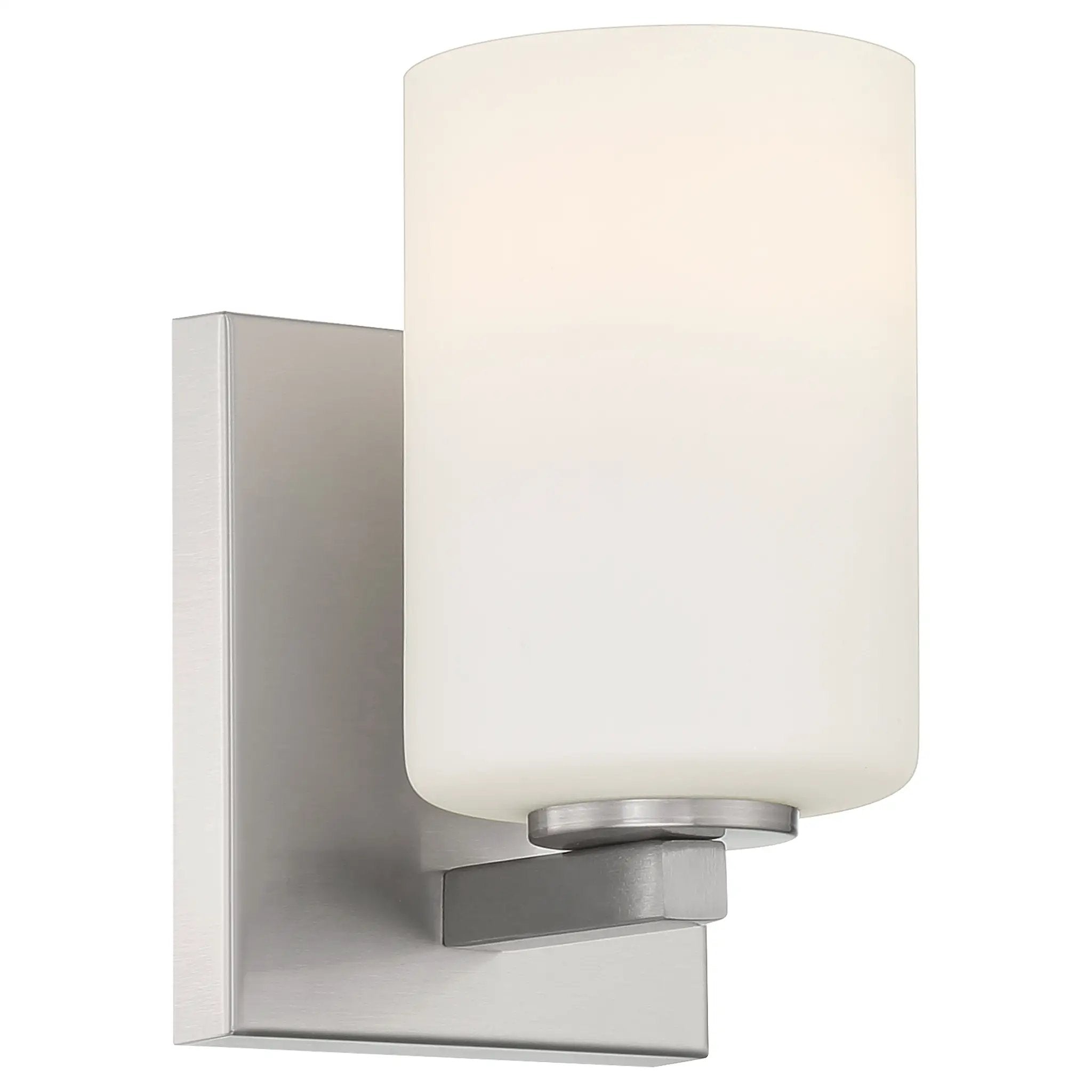 brushed steel wall sconce