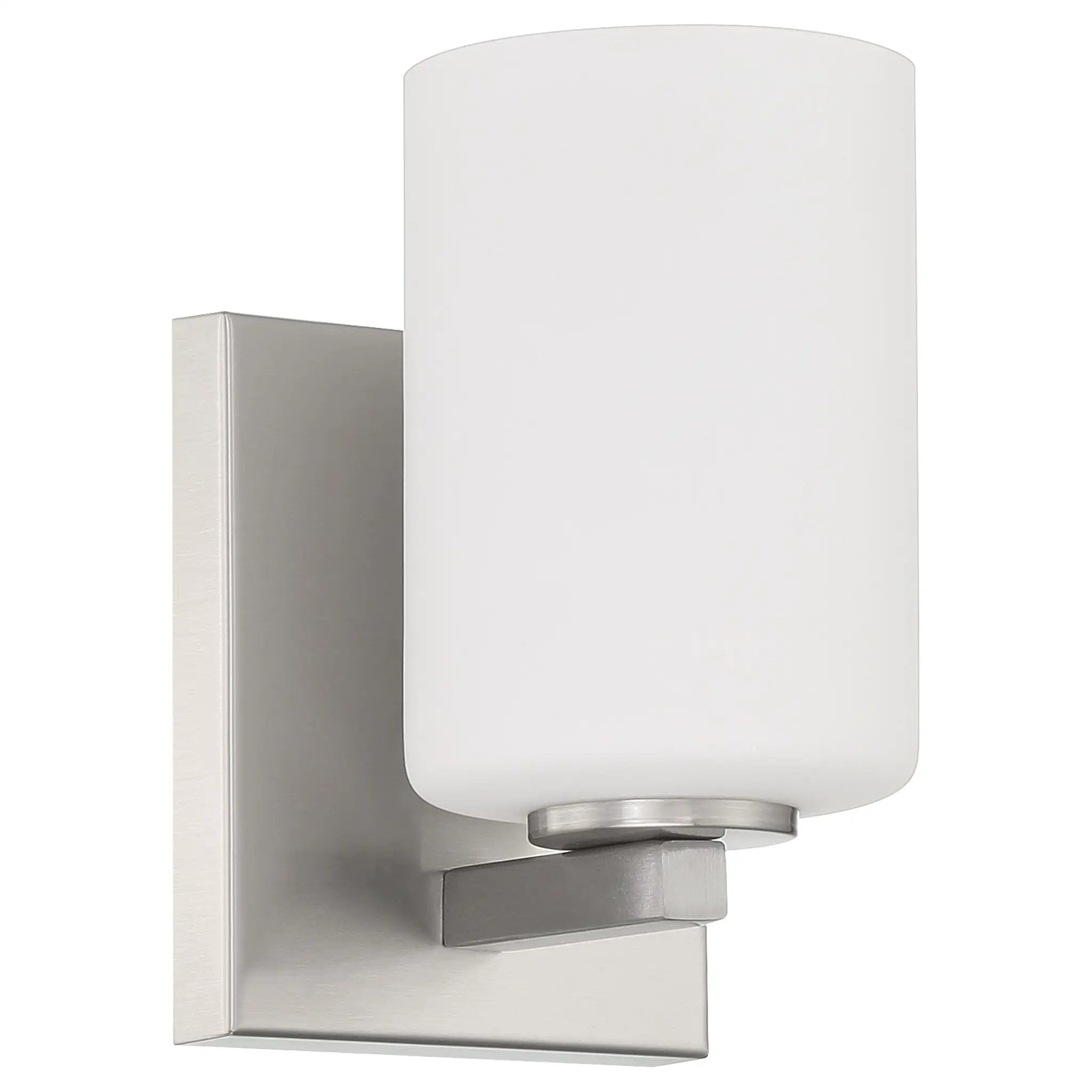 brushed steel wall sconce