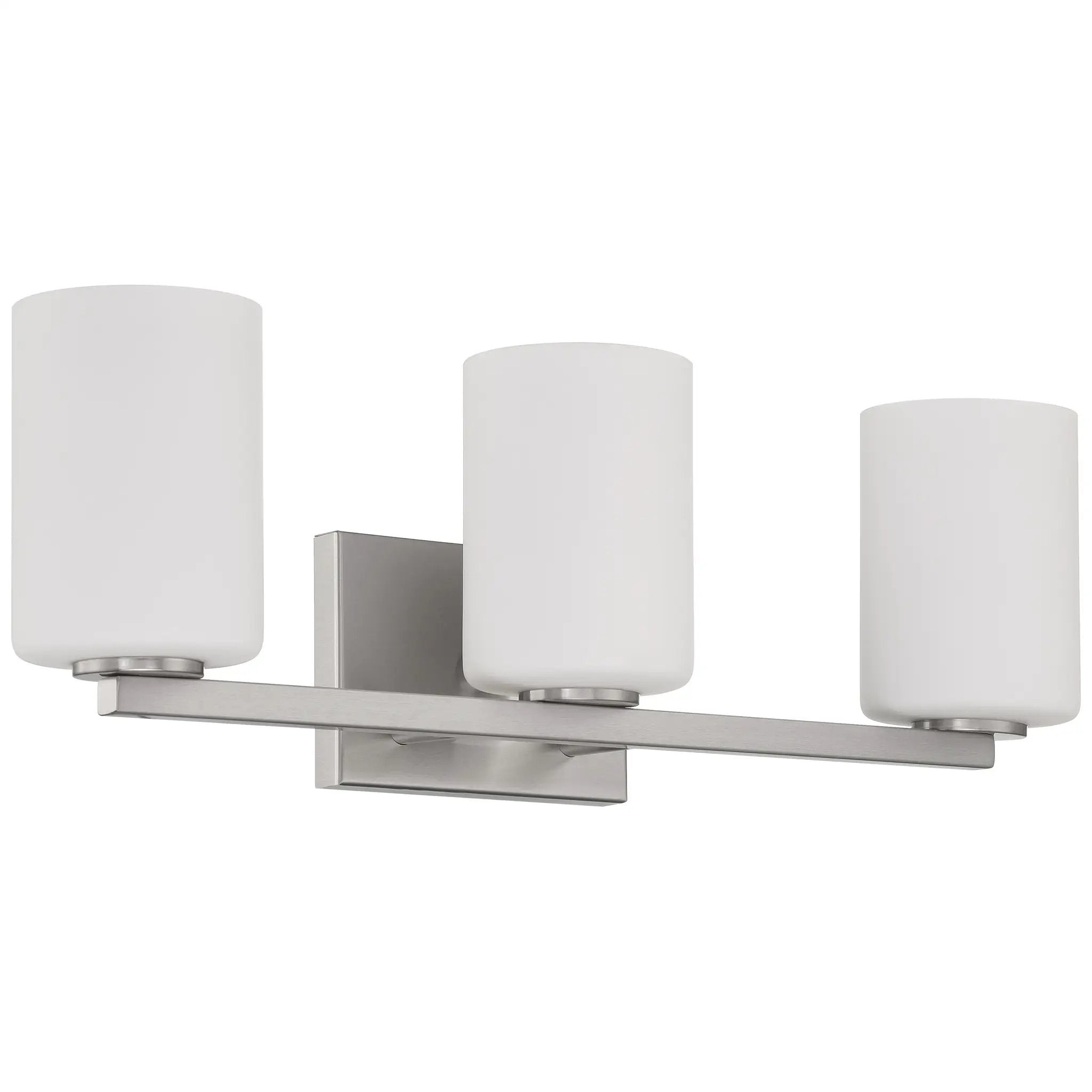 brushed steel 3 light led vanity